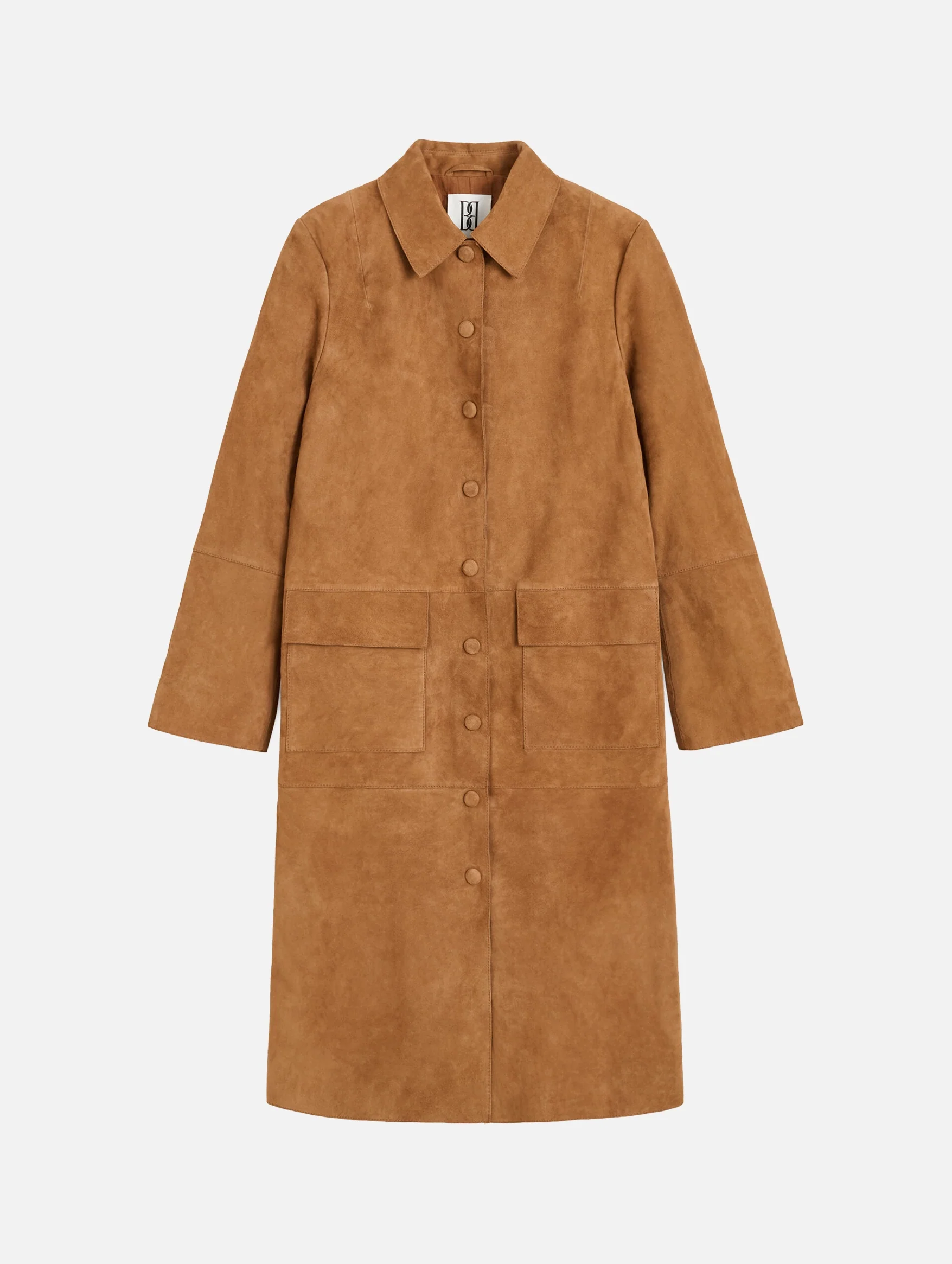Jannie Suede Maxi Jacket in Rusty Sand