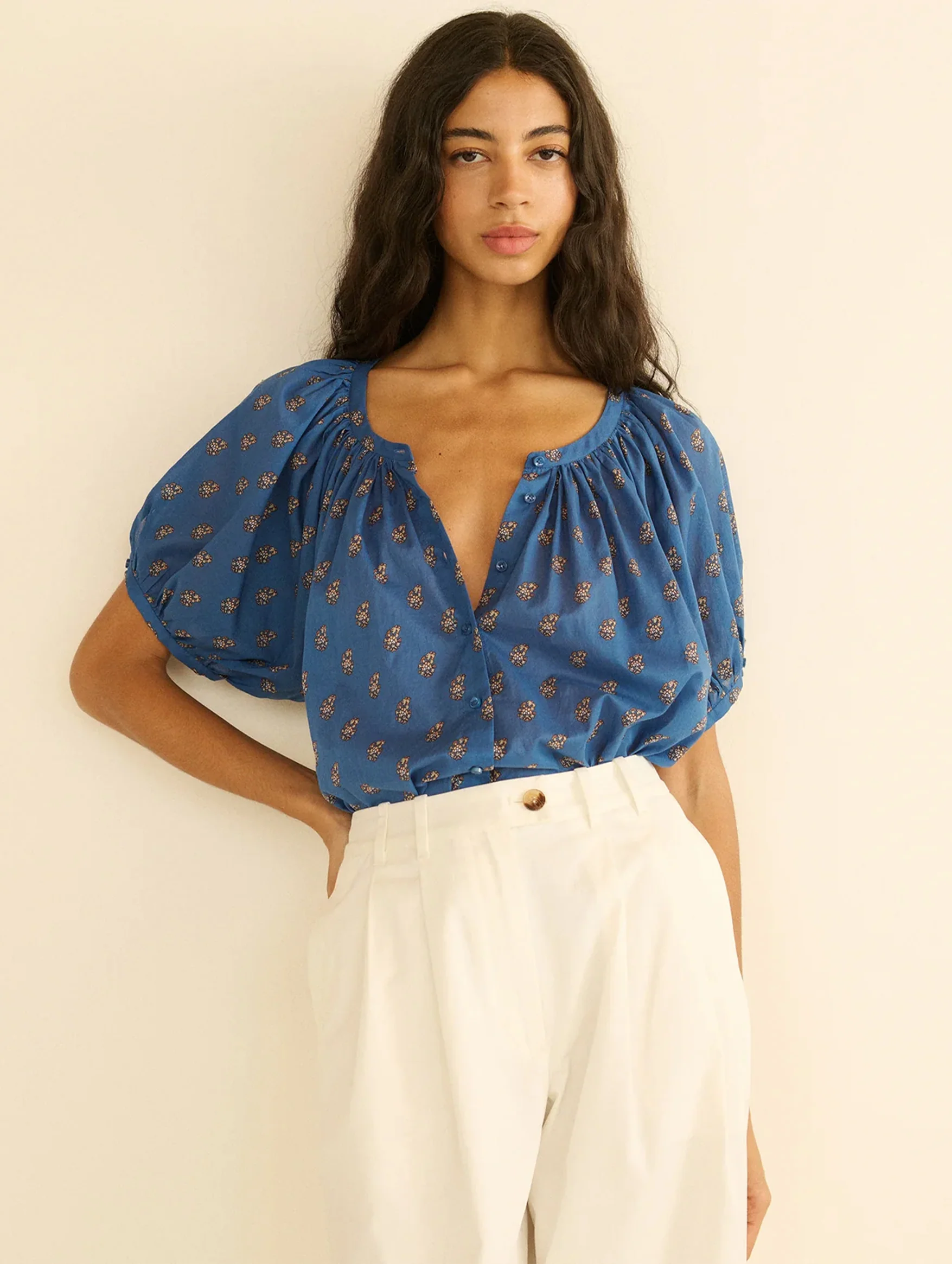 June Top in Eartha Paisley - Image 3