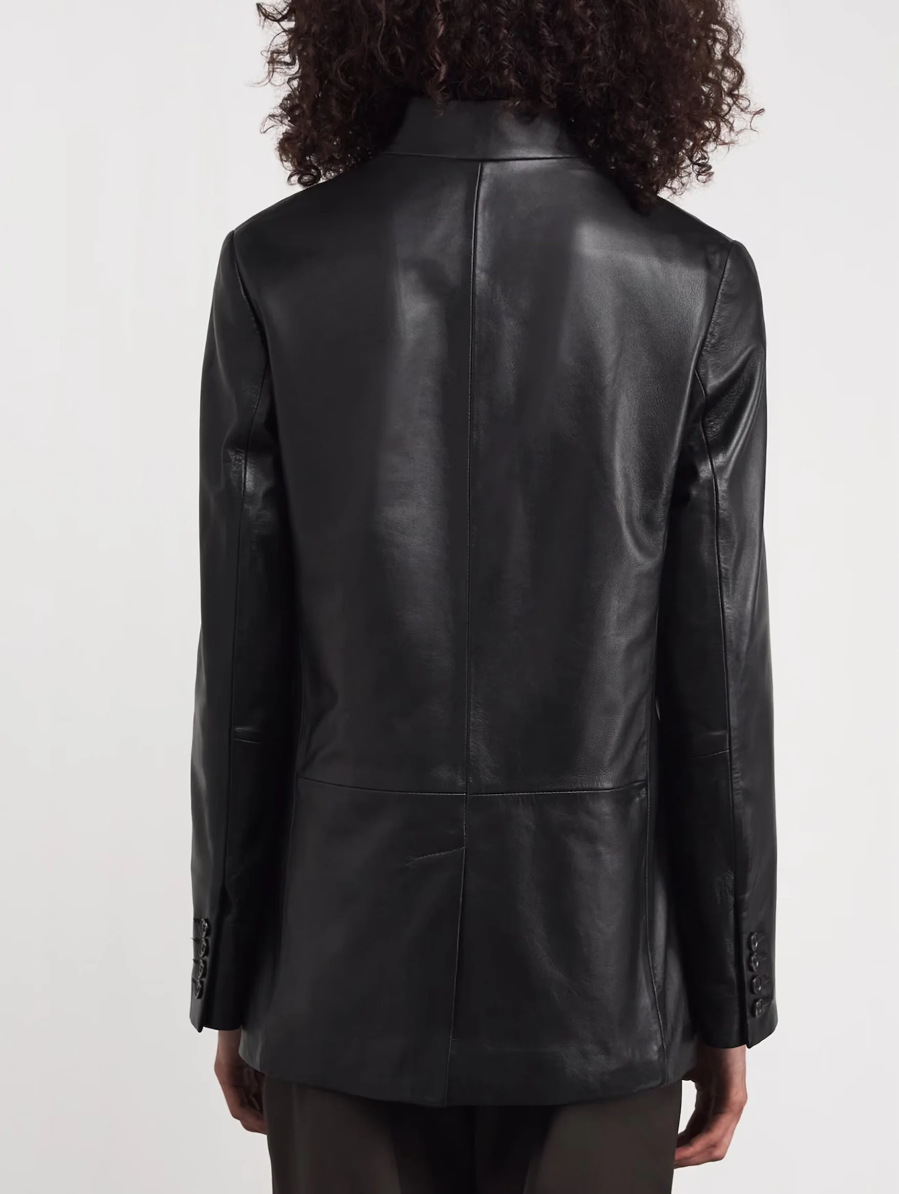 Juno Leather Jacket in Black - Image 4