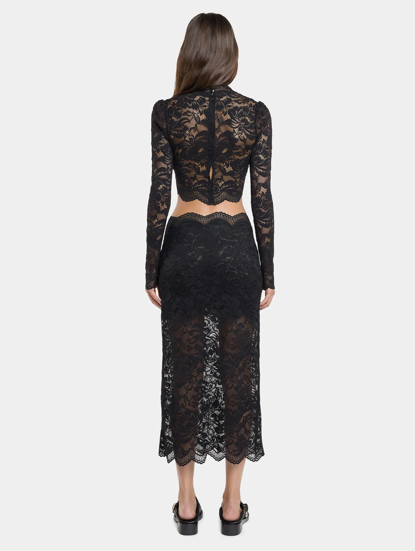 Jupe Lace Skirt in Black - Image 4