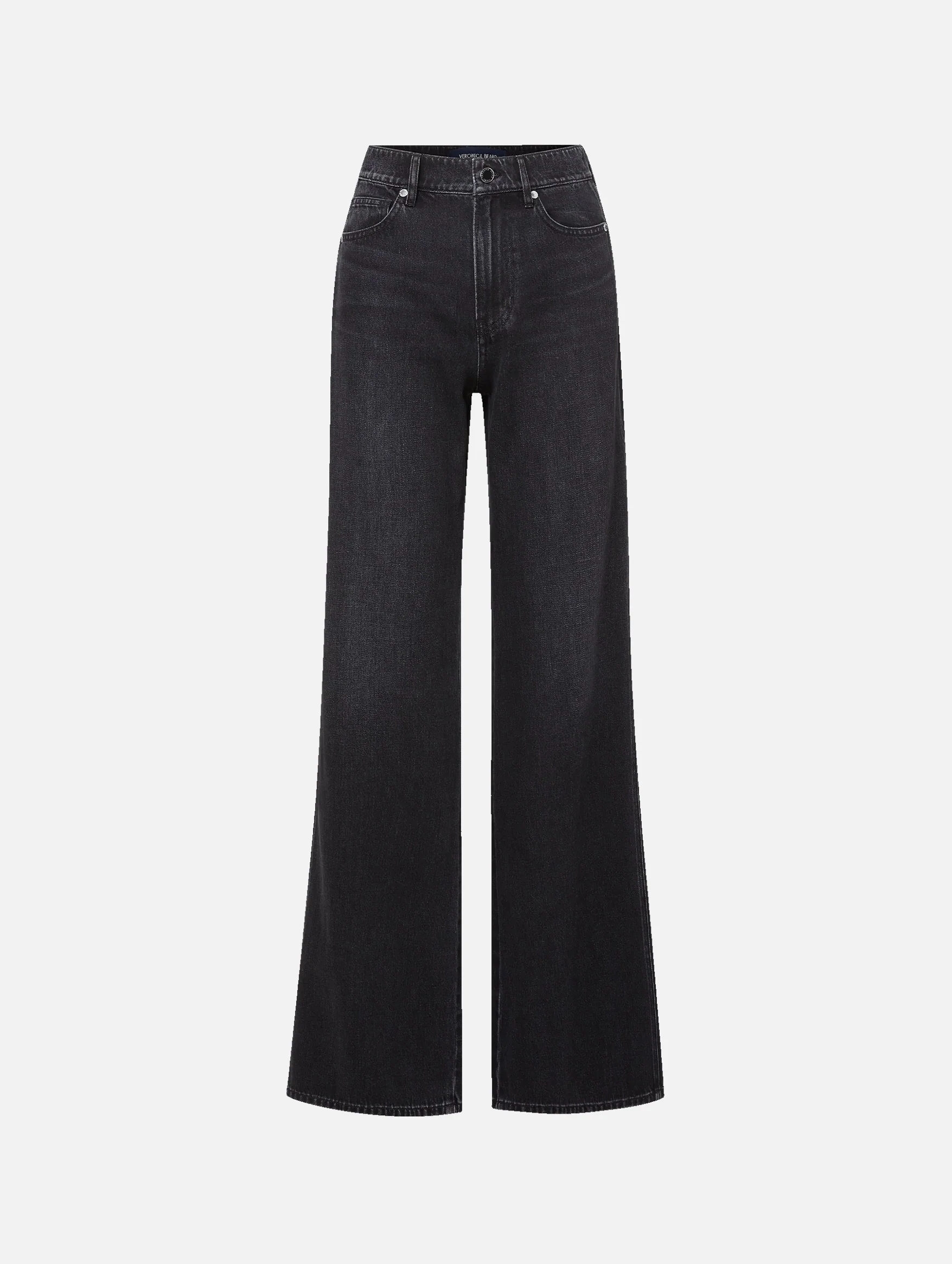 Kasey Wide Leg Jean in Washed Onyx