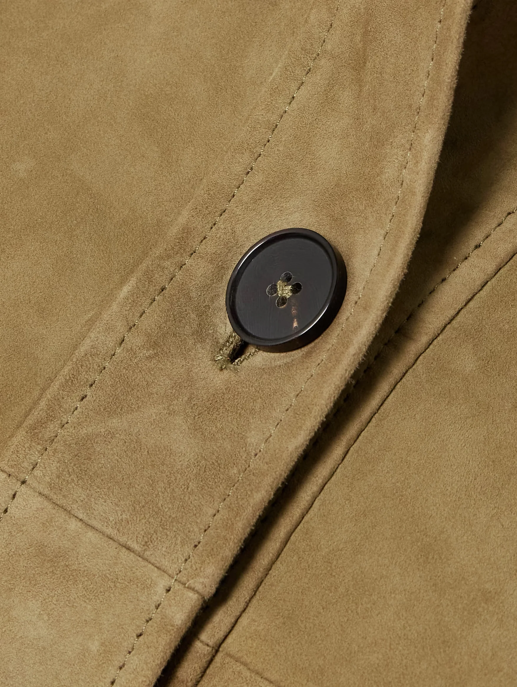 Kaylee Suede Jacket in Olive - Image 5