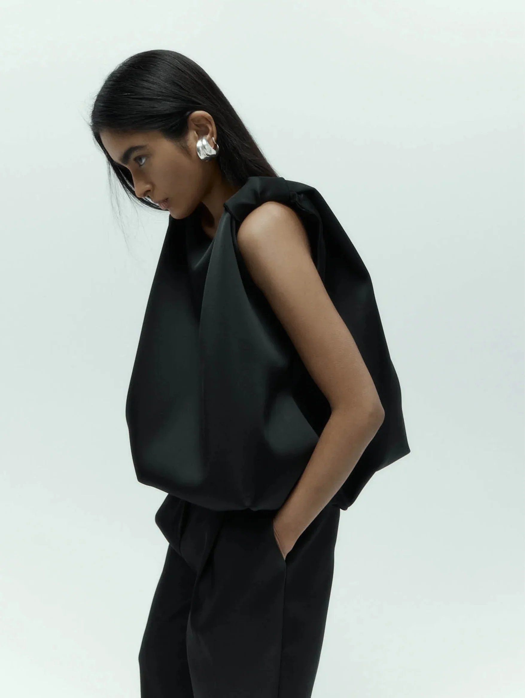 Knot Top in Black - Image 2
