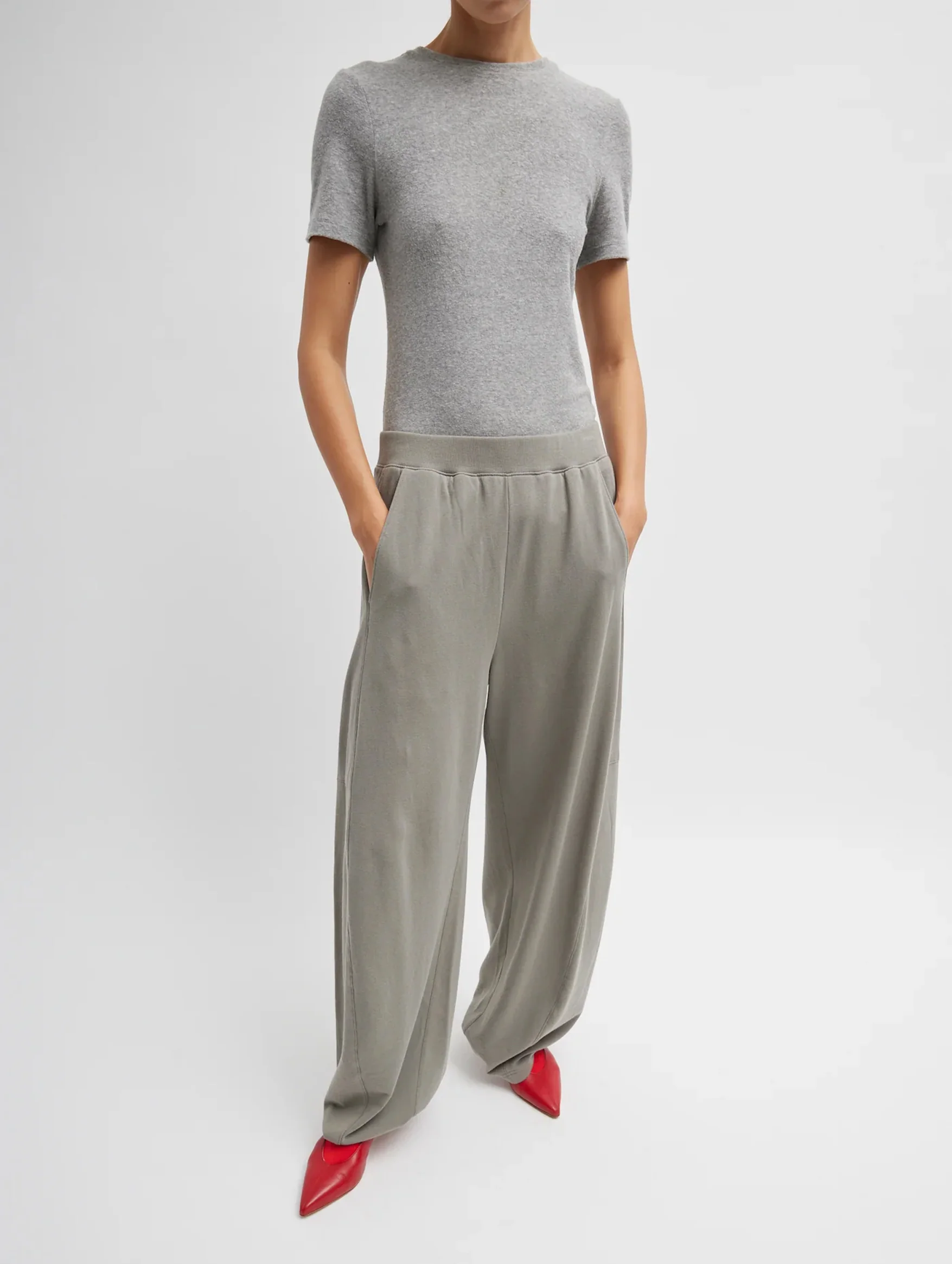 Light Weight Sweatshirting Regular Winslow Pant in Dark Stone - Image 3
