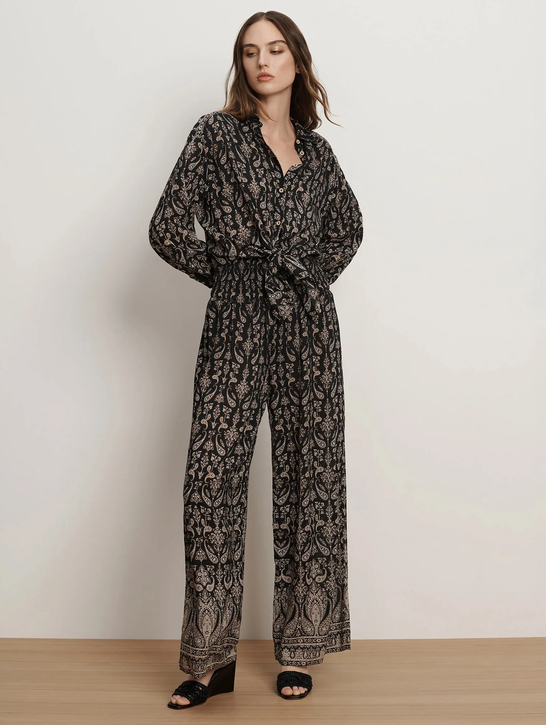 Lloyd Buttondown in Black Multi - Image 3