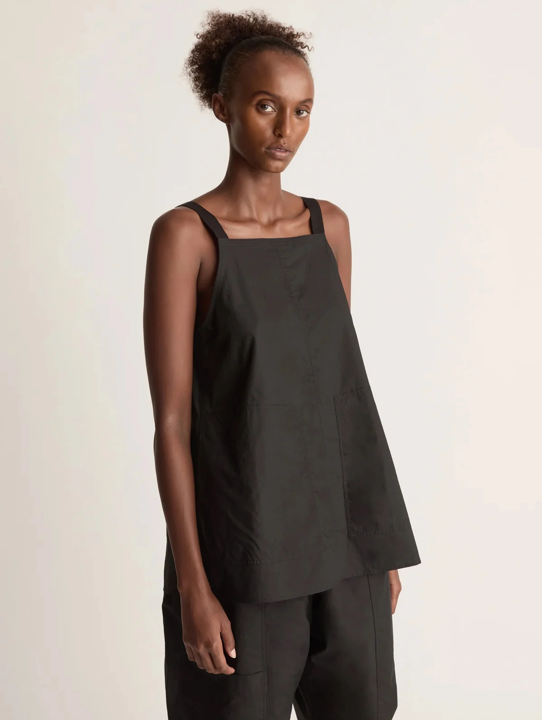 LM Poplin Cami in Black - Image 5