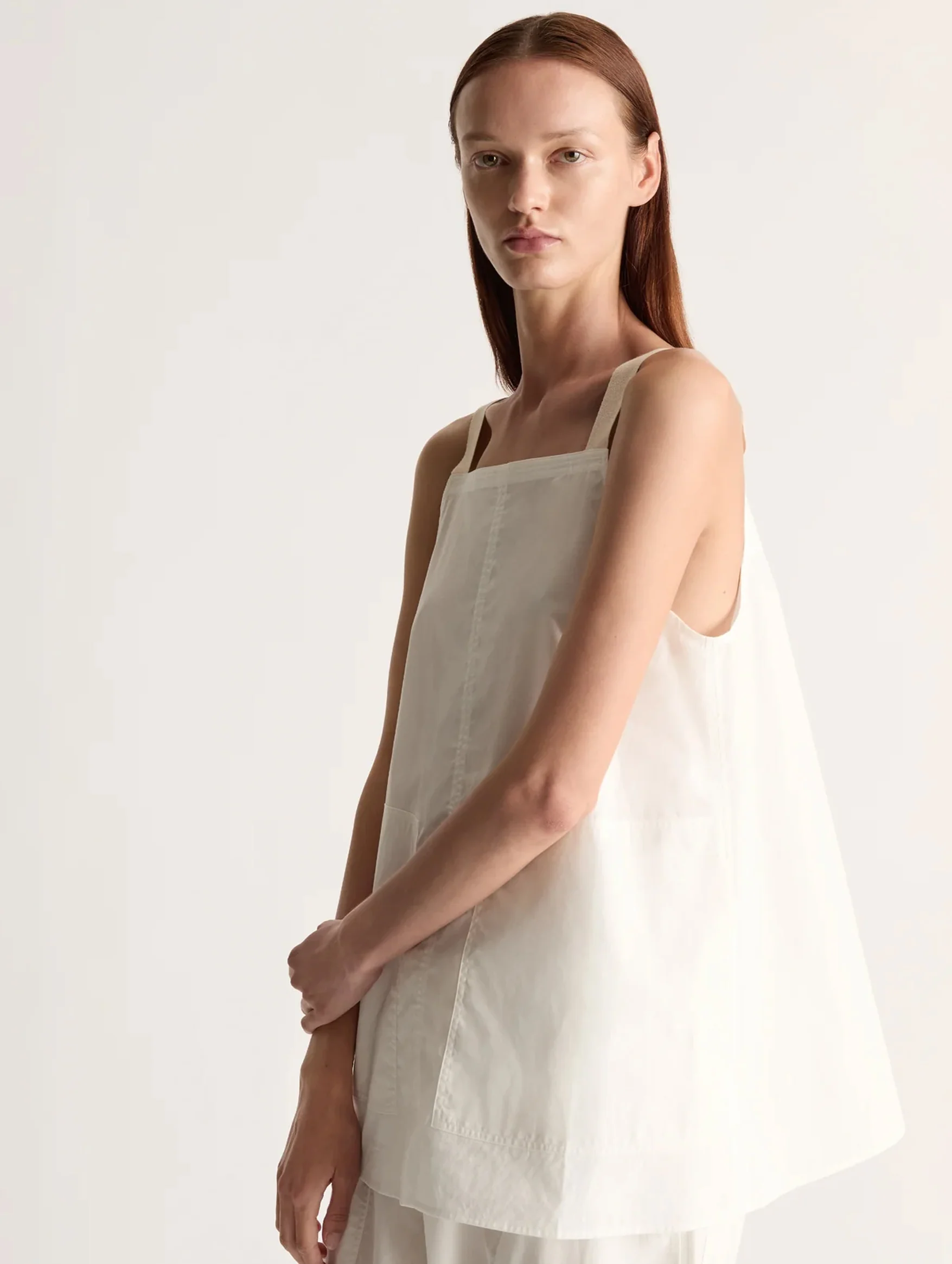 LM Poplin Cami in Natural - Image 5