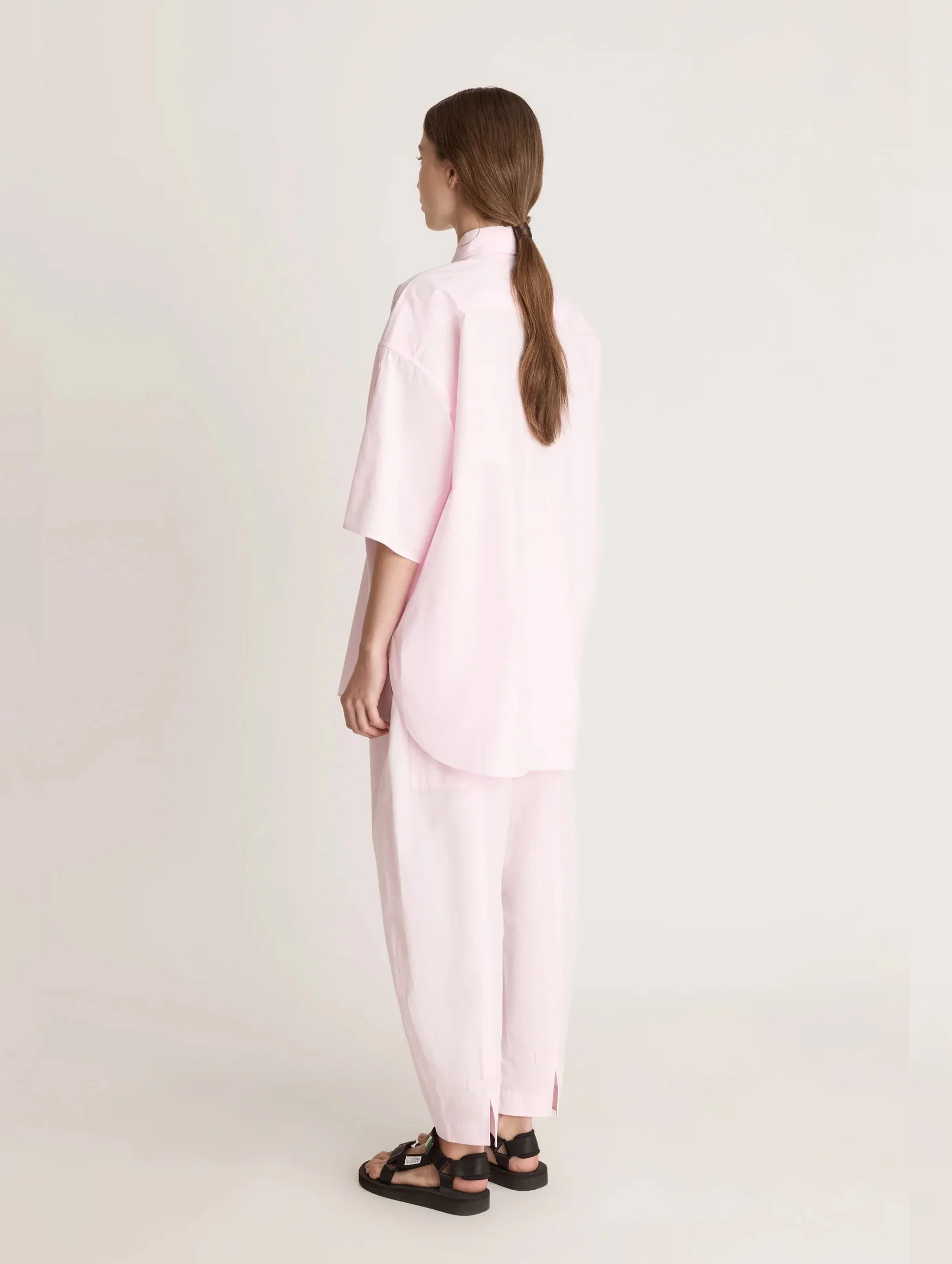 LM Poplin SS Shirt in Musk - Image 4