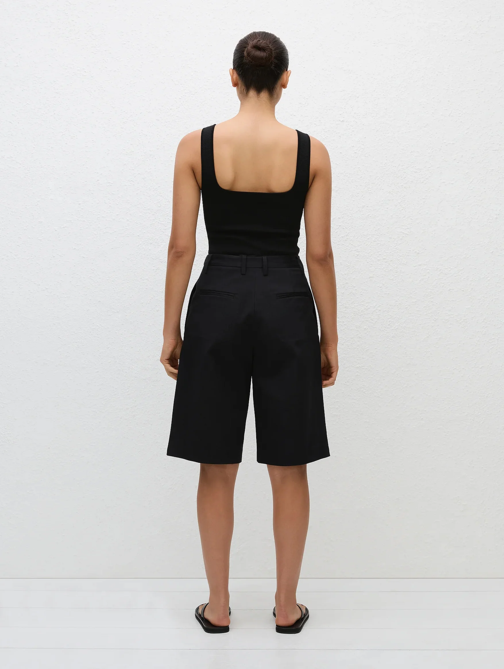 Long Chino Short In Black - Image 5