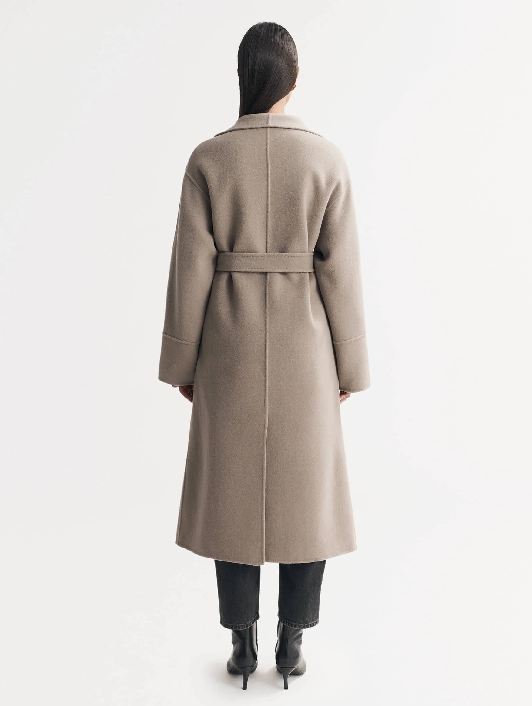 Long Coat in Dark Sand - Image 4