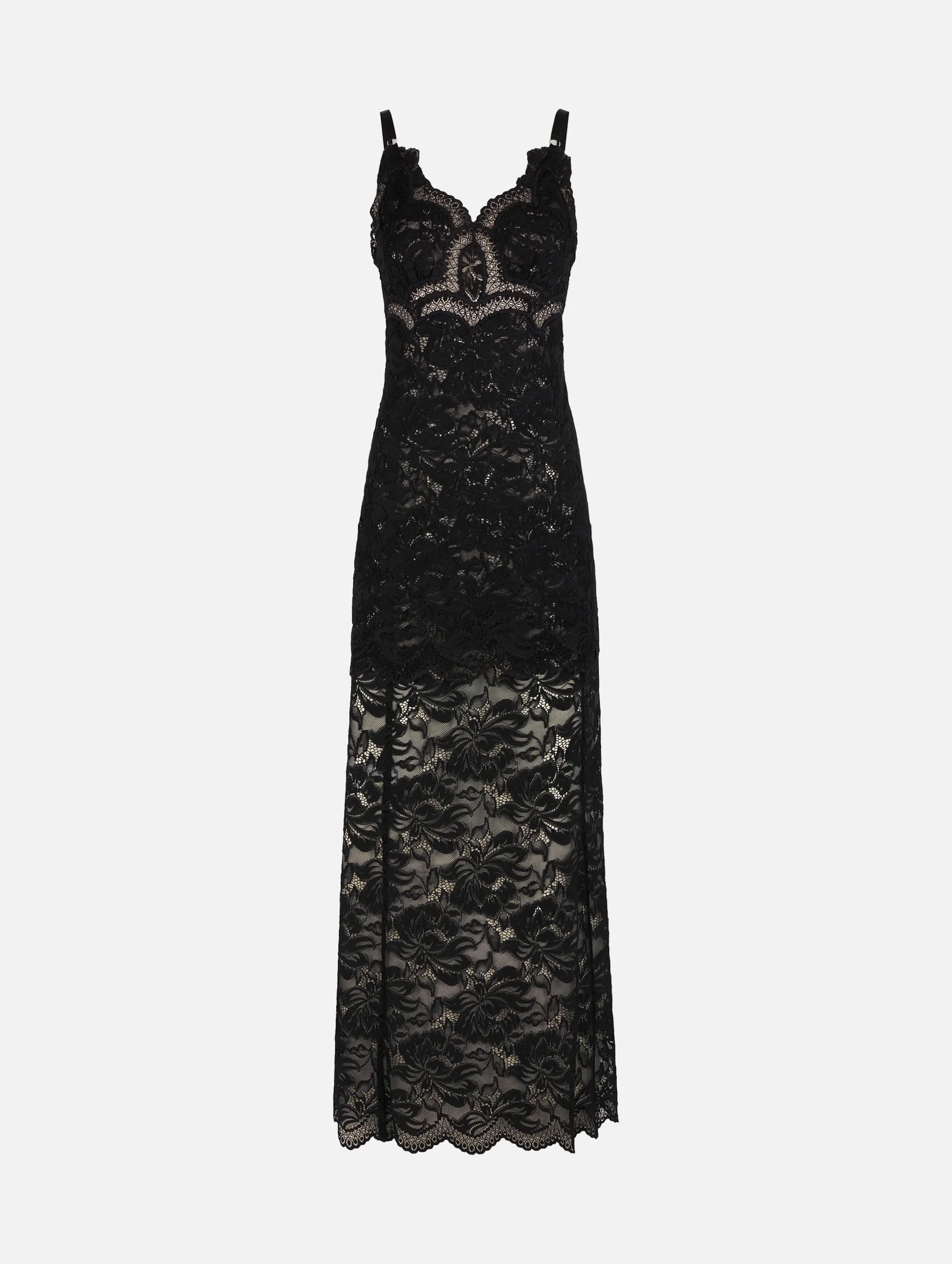Long Lace Dress in Black