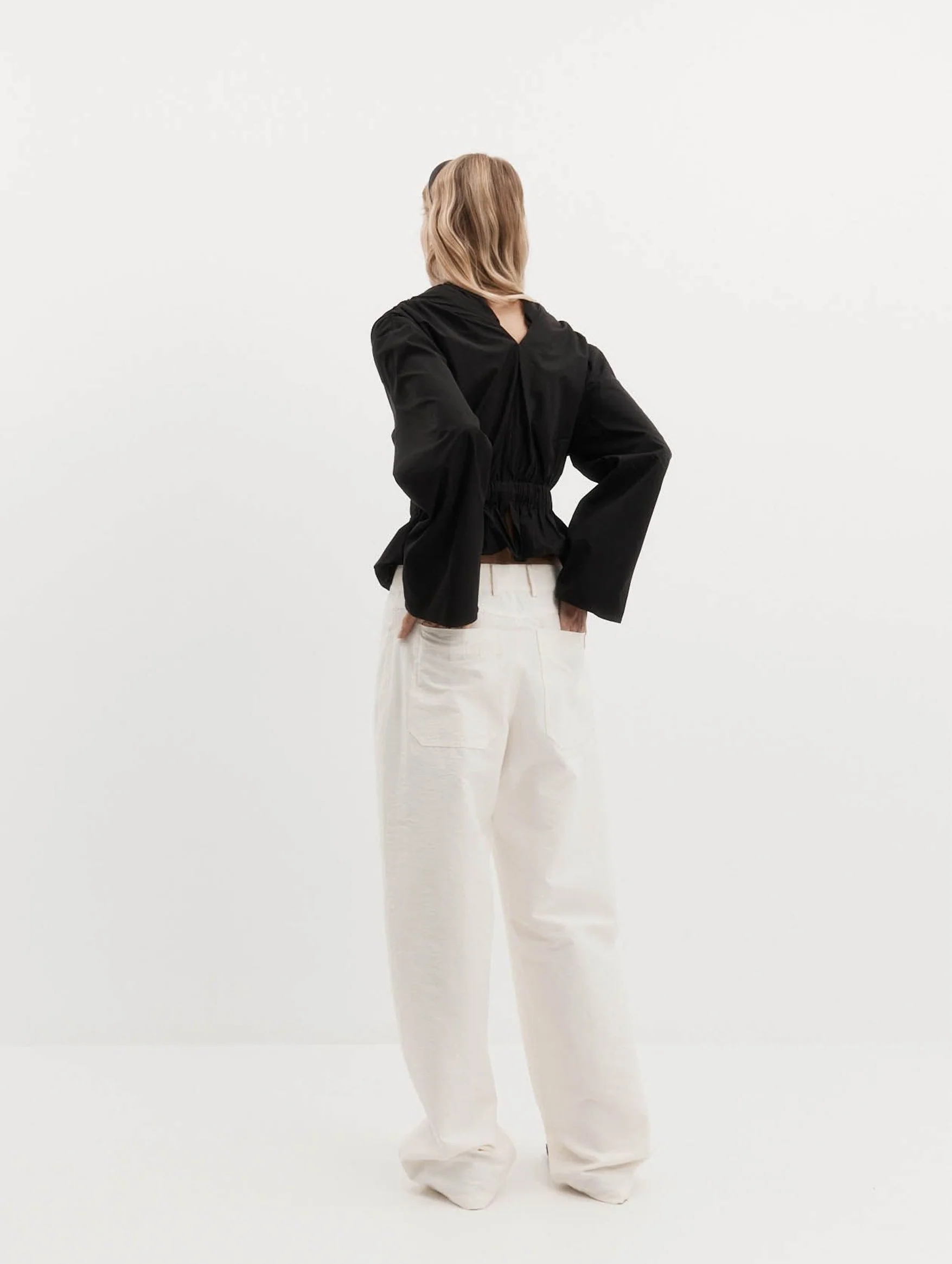 Long Sleeve Chaimberlain Top in Black - Image 3