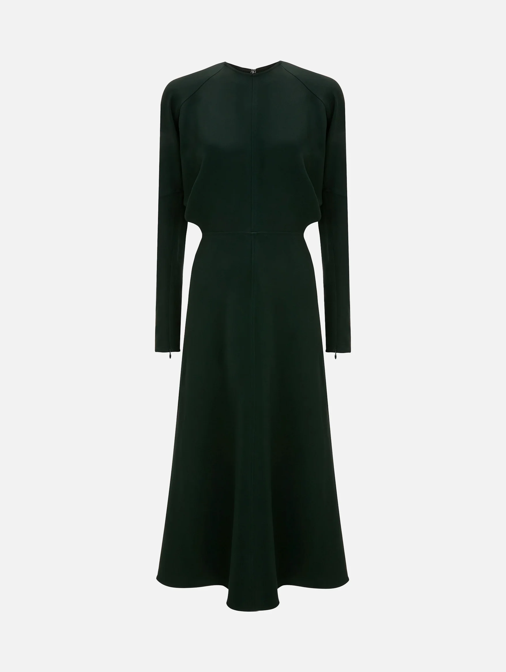 Long Sleeve Dolman Midi Dress in Dark Pine