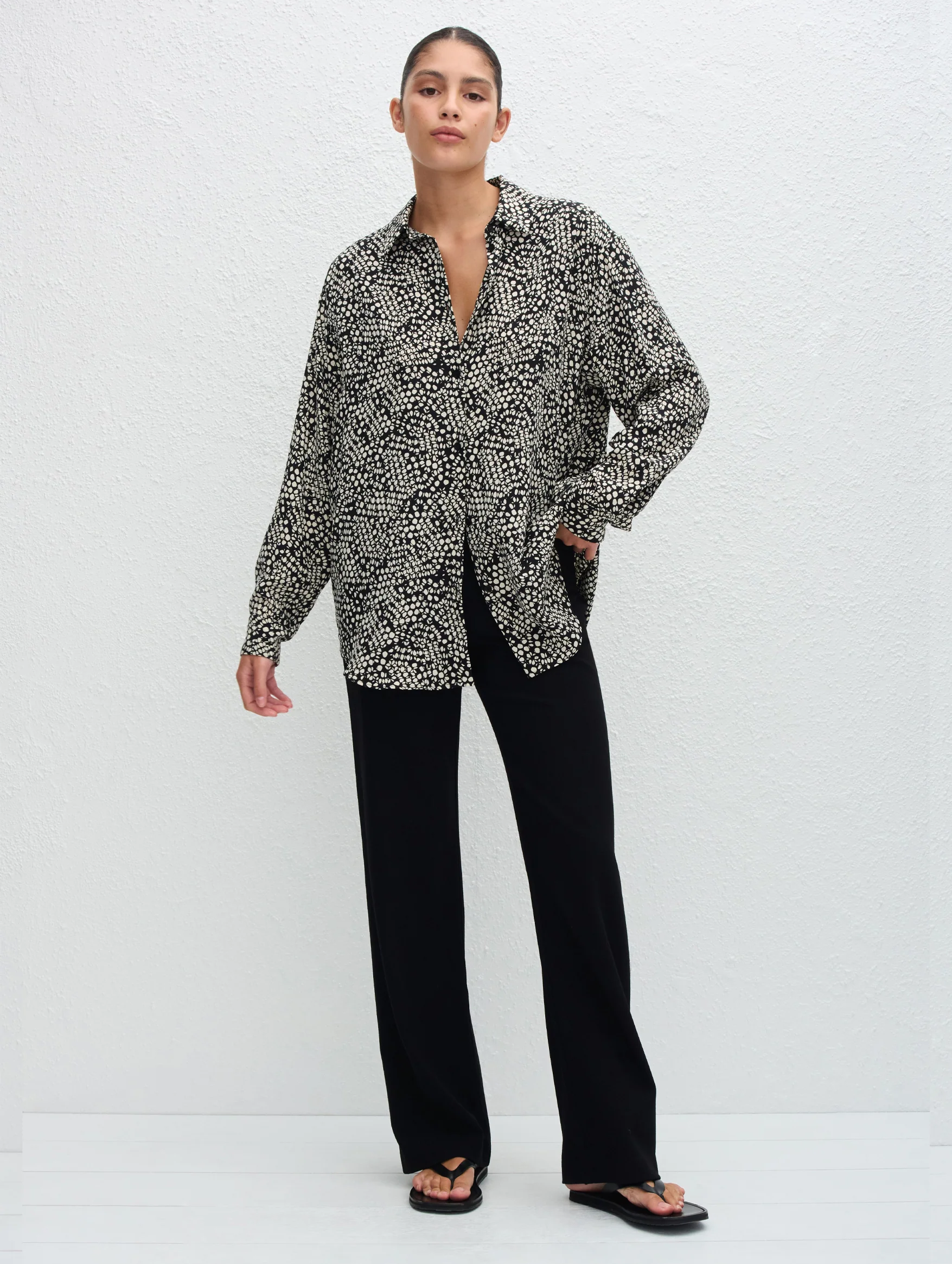 Long Sleeve Silk Shirt in Kyoto - Image 3
