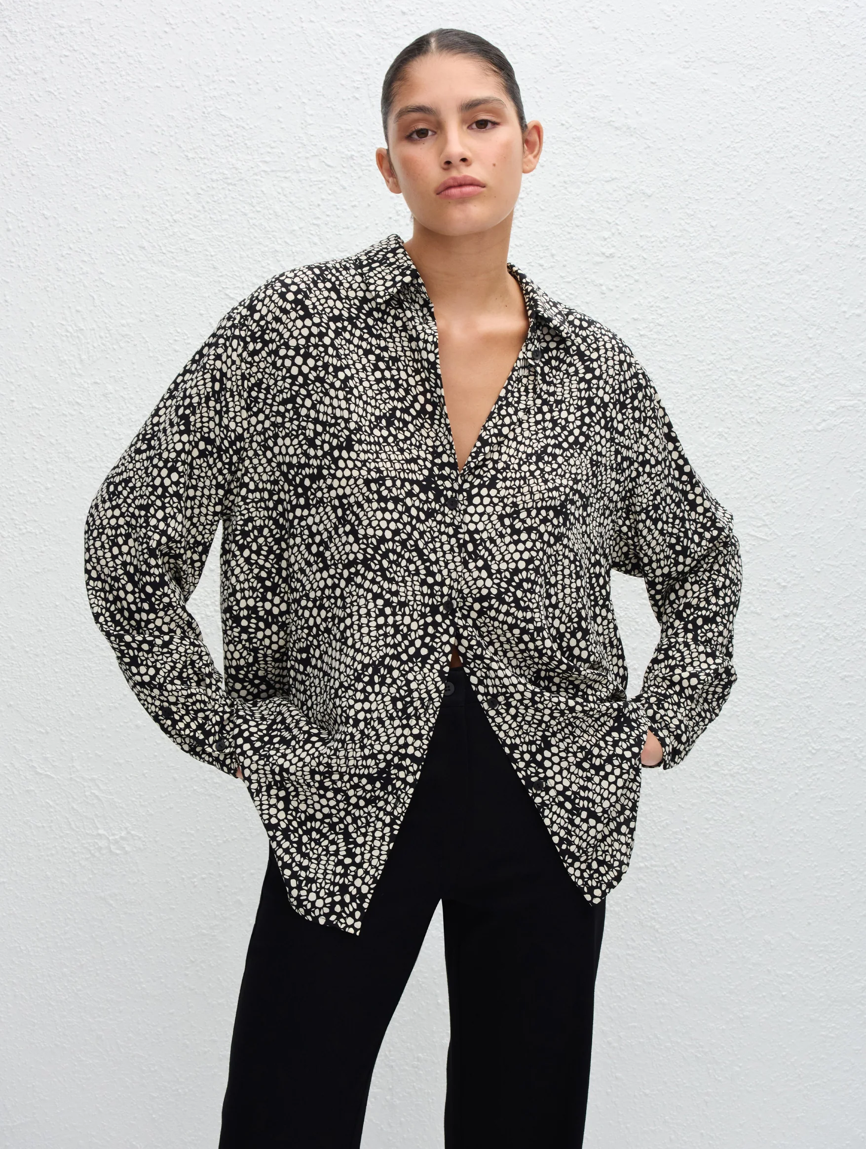 Long Sleeve Silk Shirt in Kyoto - Image 5