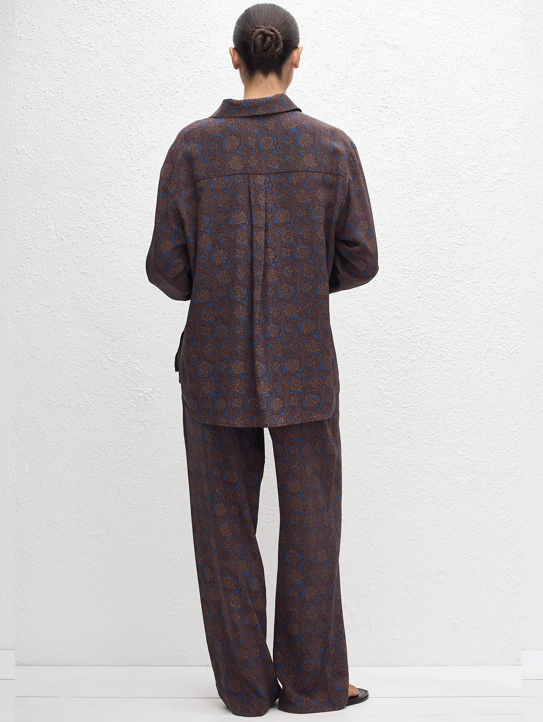 Long Sleeve Silk Shirt in Marrakesh - Image 5