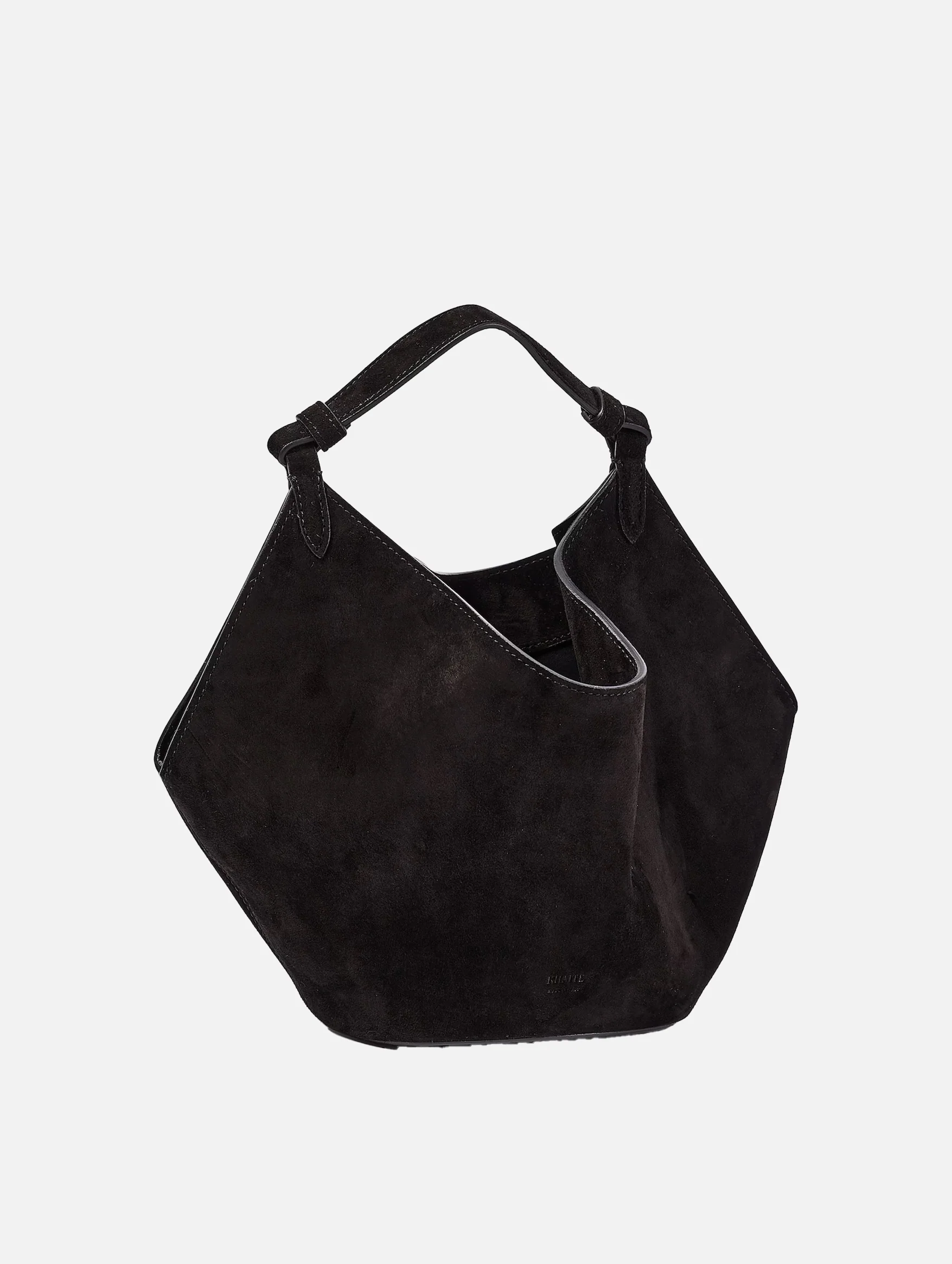 Lotus Mini Suede Bag in Black - Image 2