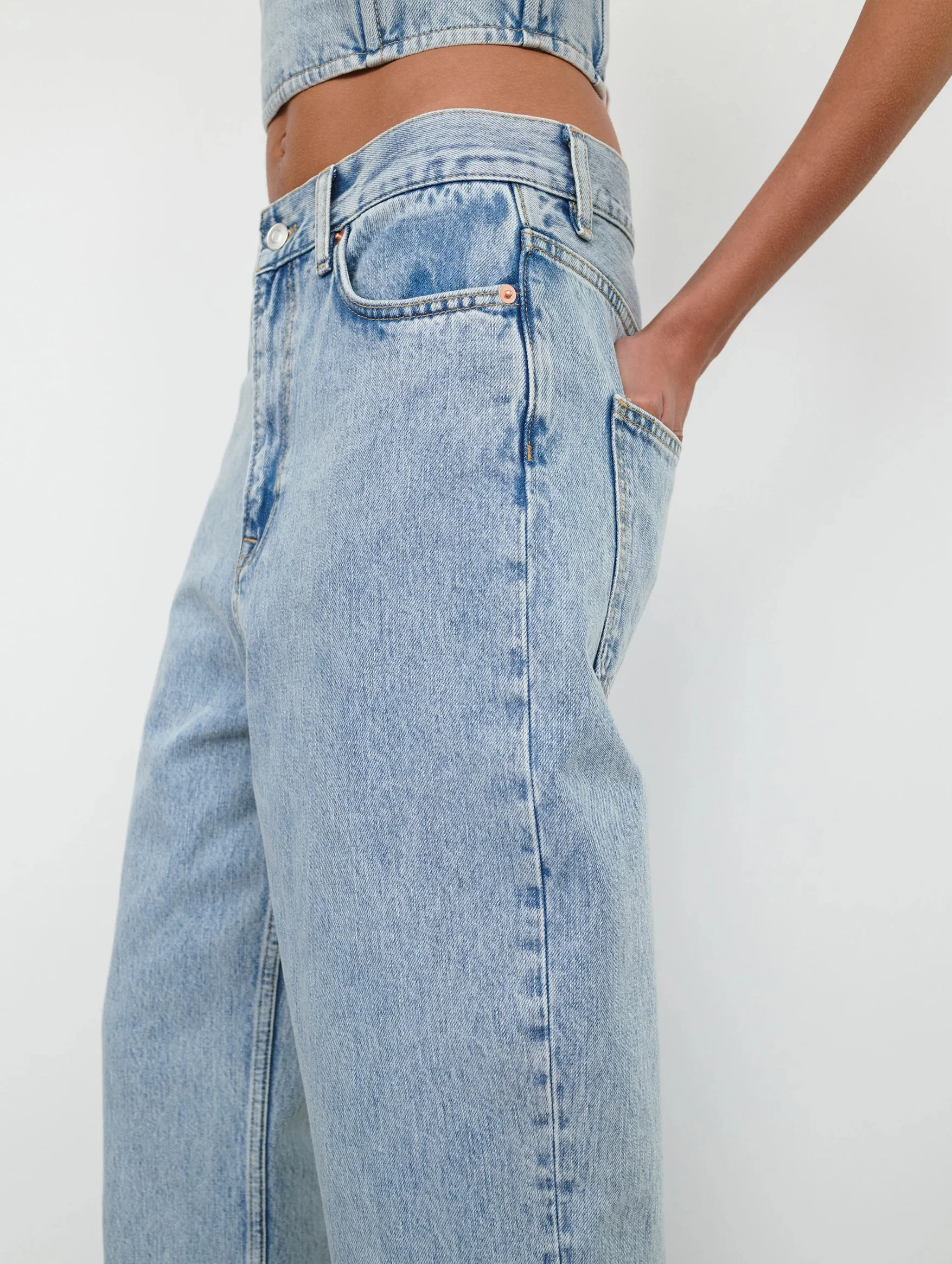 Low Rise Jean in Blue Denim - Image 5
