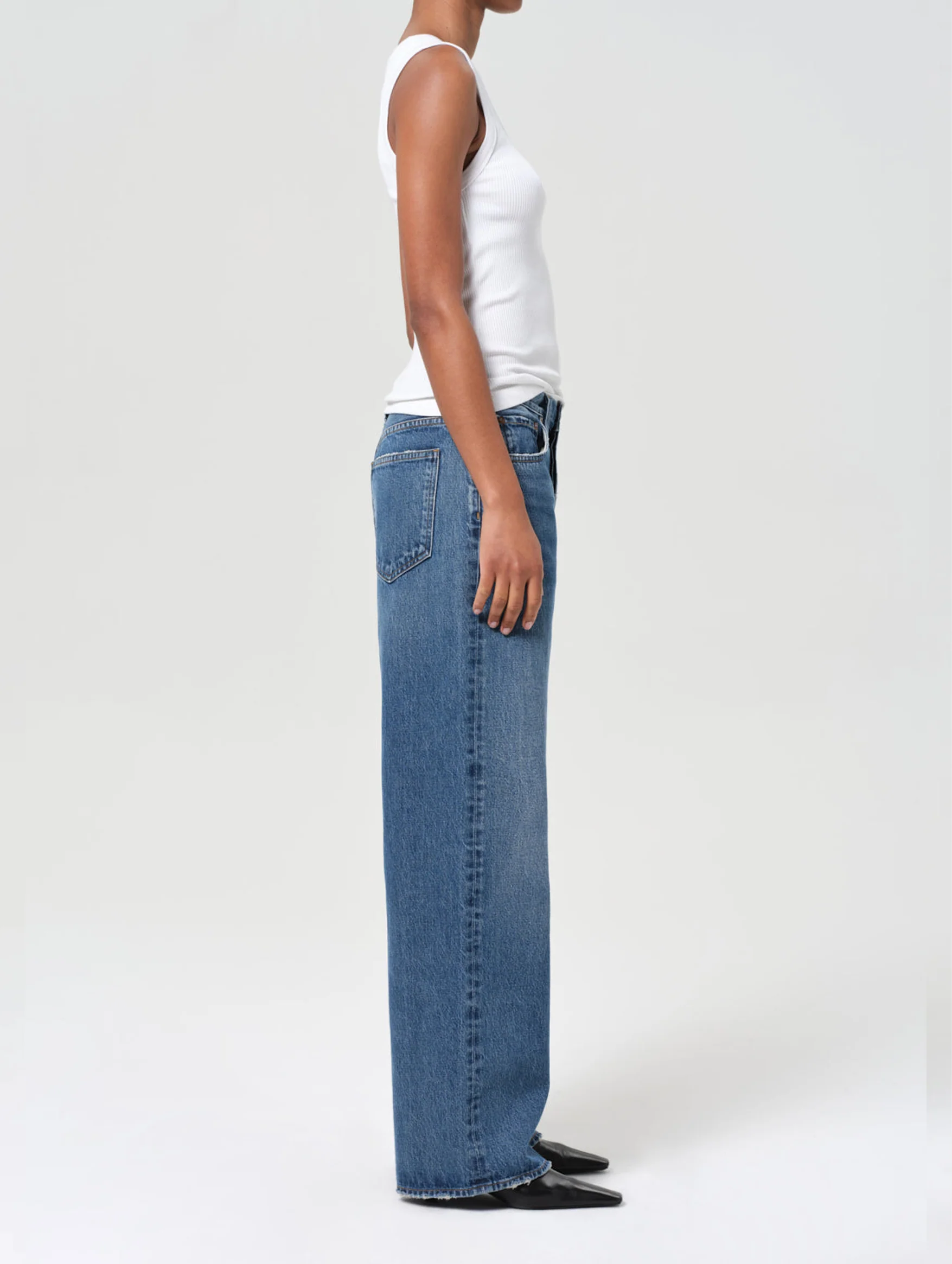 Low Slung Baggy Jean in Essence - Image 4