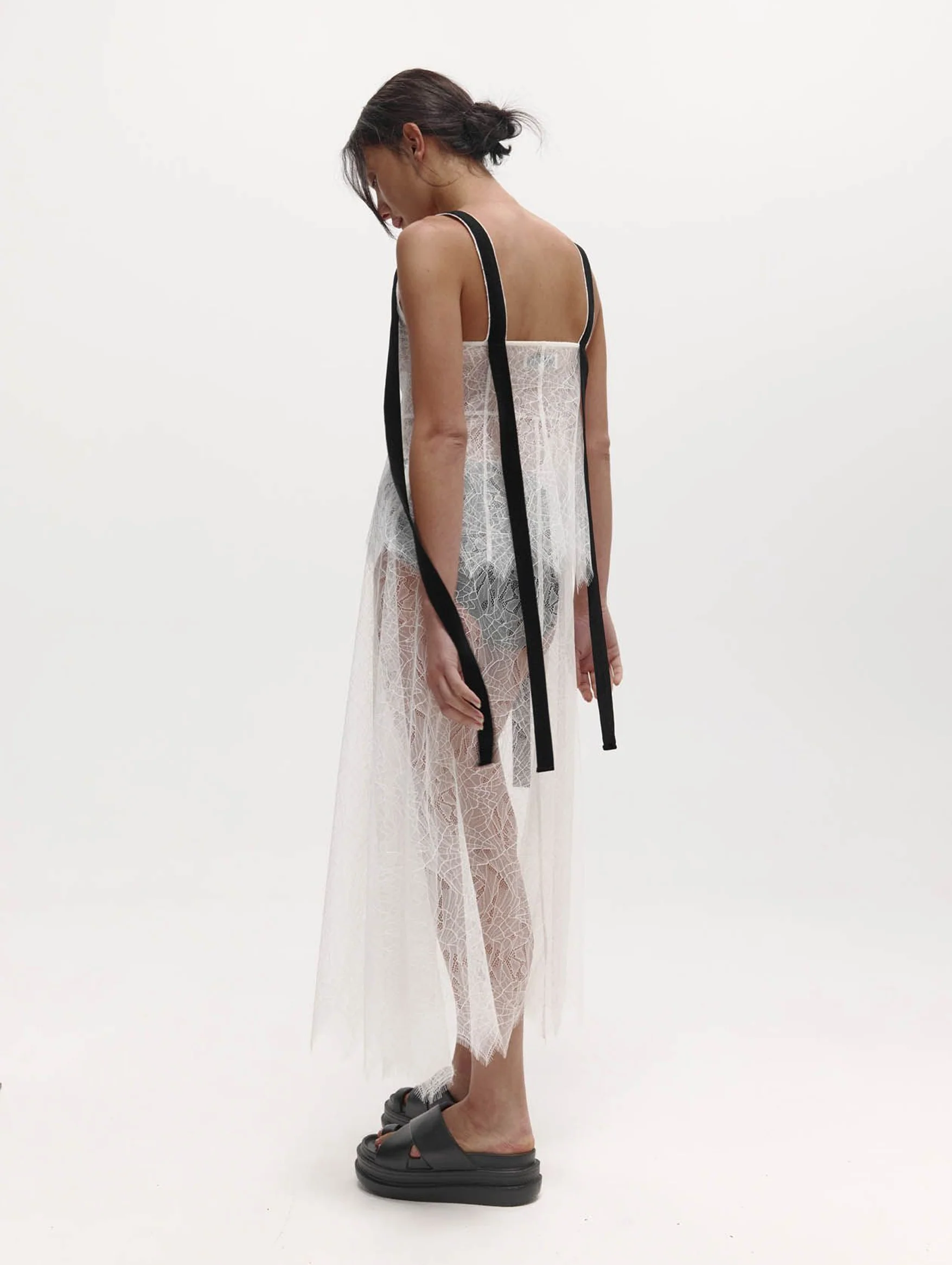 Lucinda Dress in White Lace - Image 3