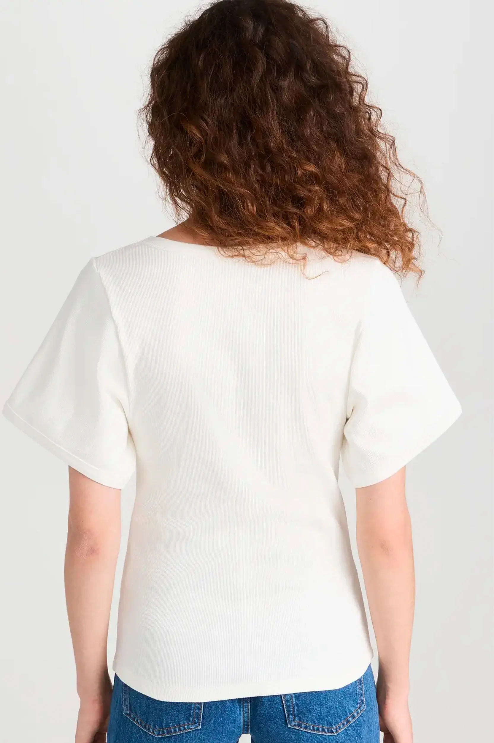 Lunai Tee in Soft White - Image 3
