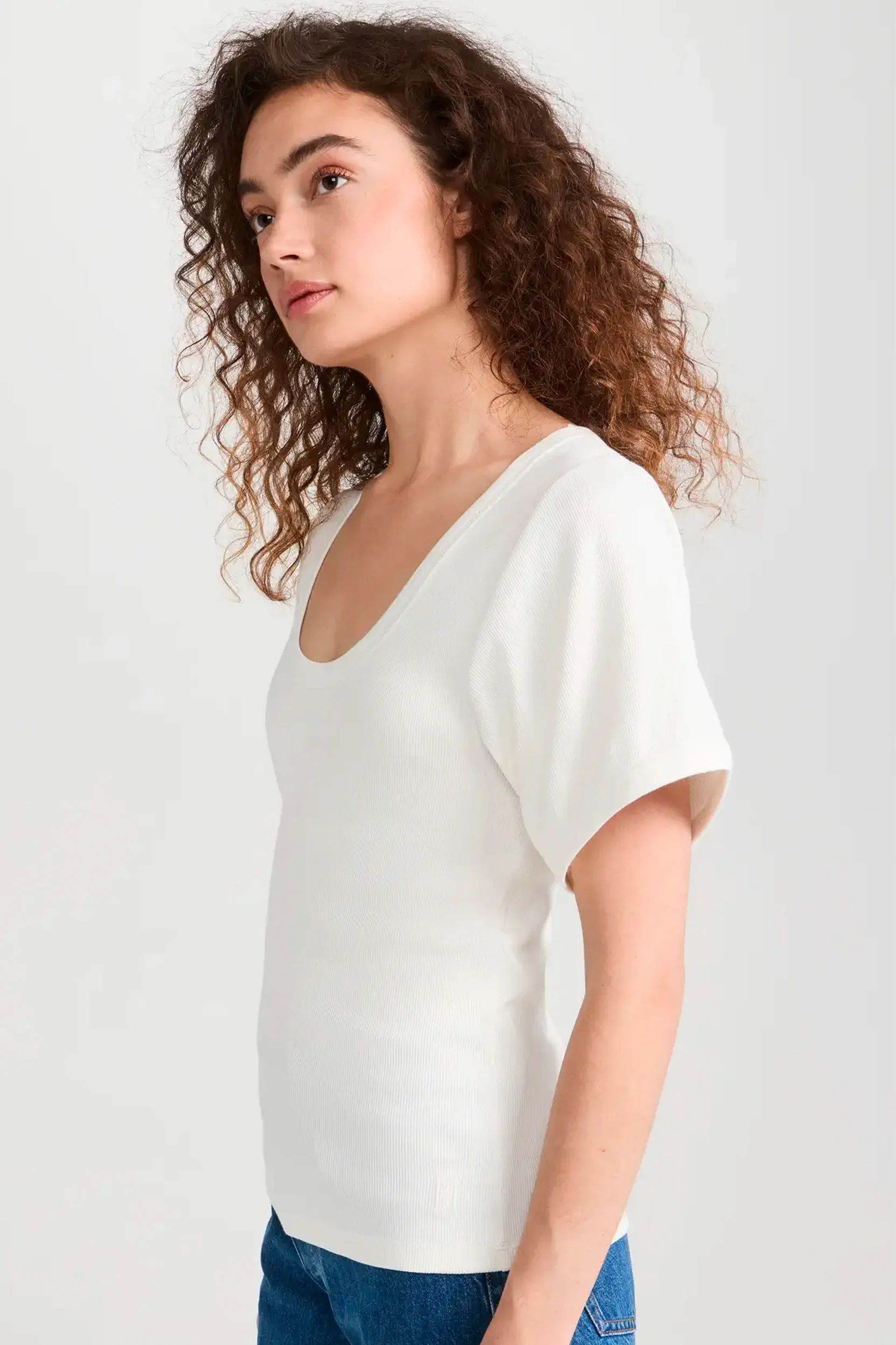 Lunai Tee in Soft White - Image 4