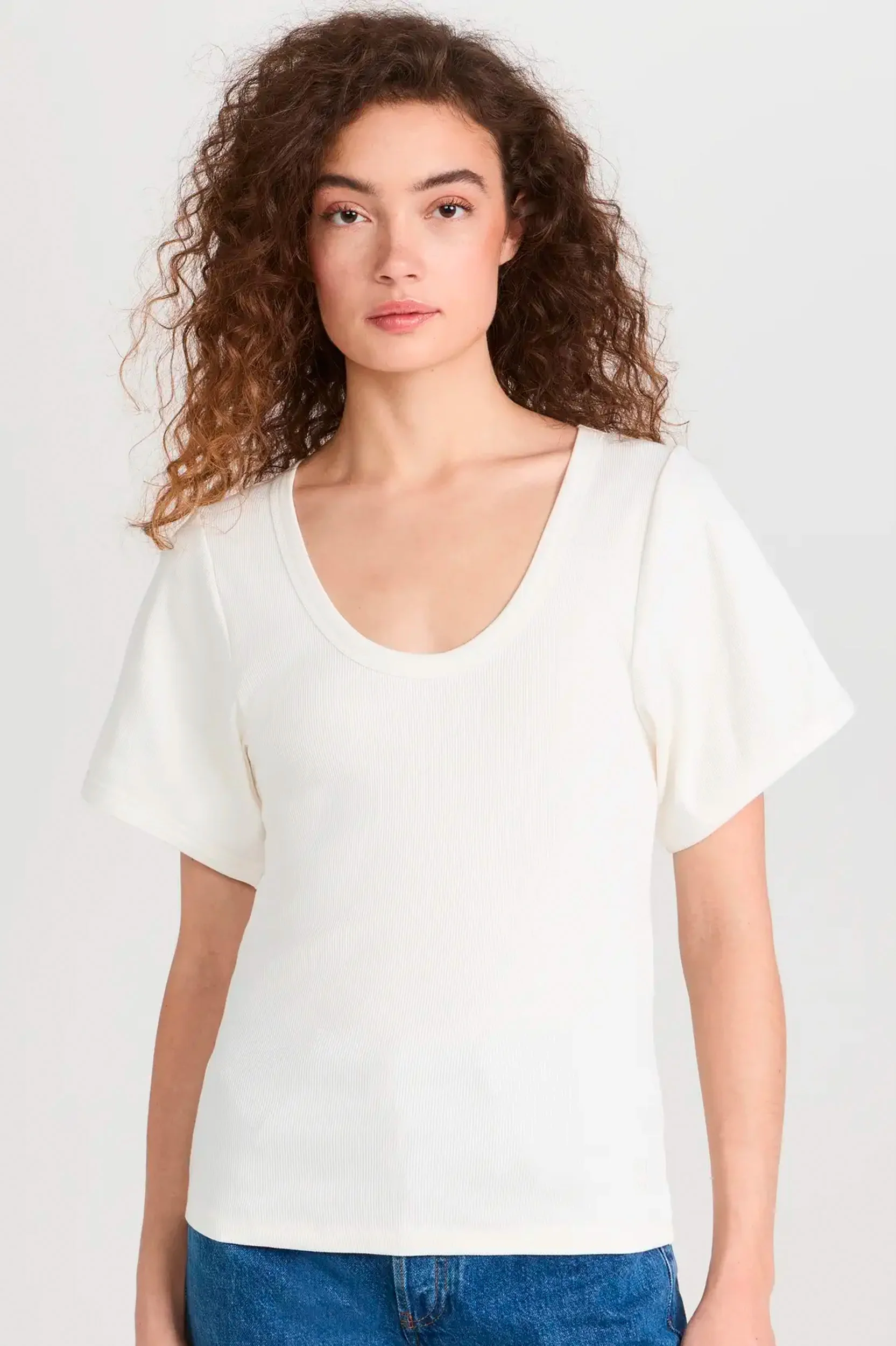 Lunai Tee in Soft White - Image 6