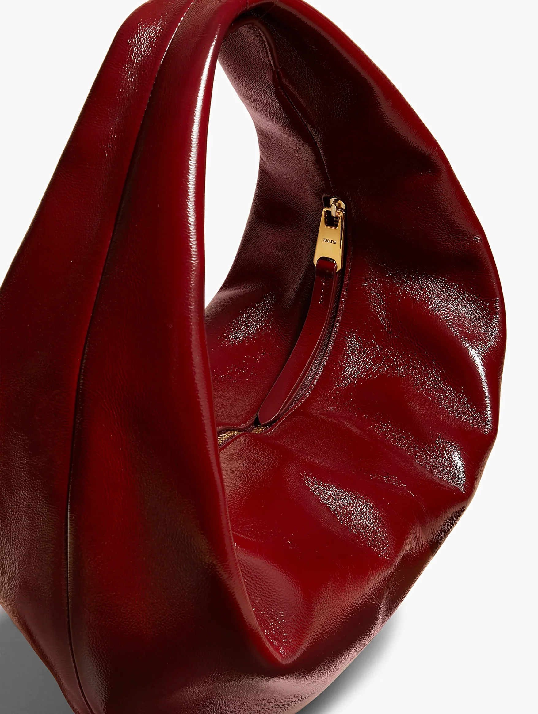 Medium Olivia Hobo Bag in Oxblood - Image 3