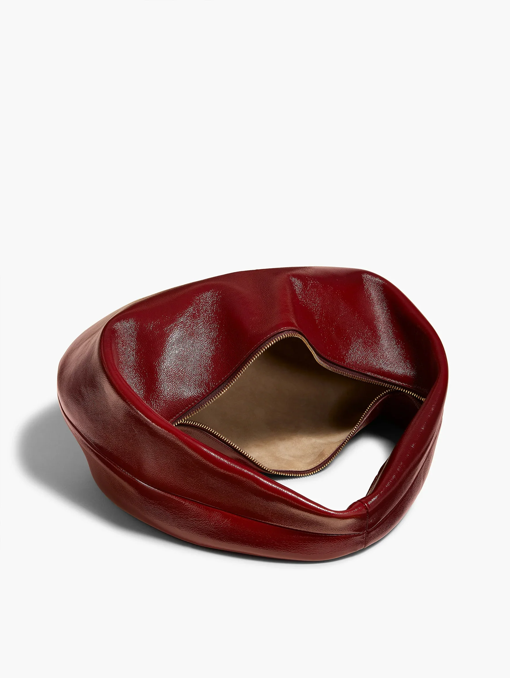 Medium Olivia Hobo Bag in Oxblood - Image 4