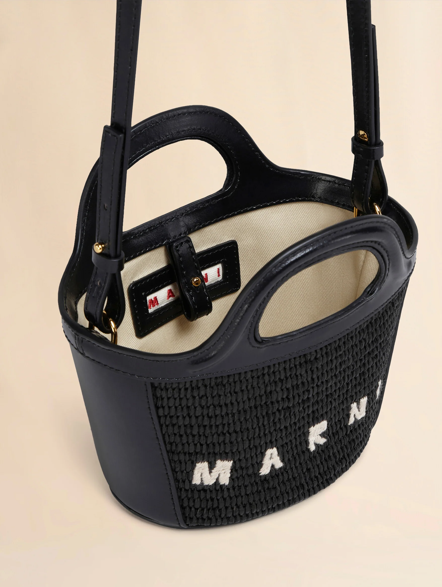 Micro Tropicalia Tote Bag in Black - Image 3