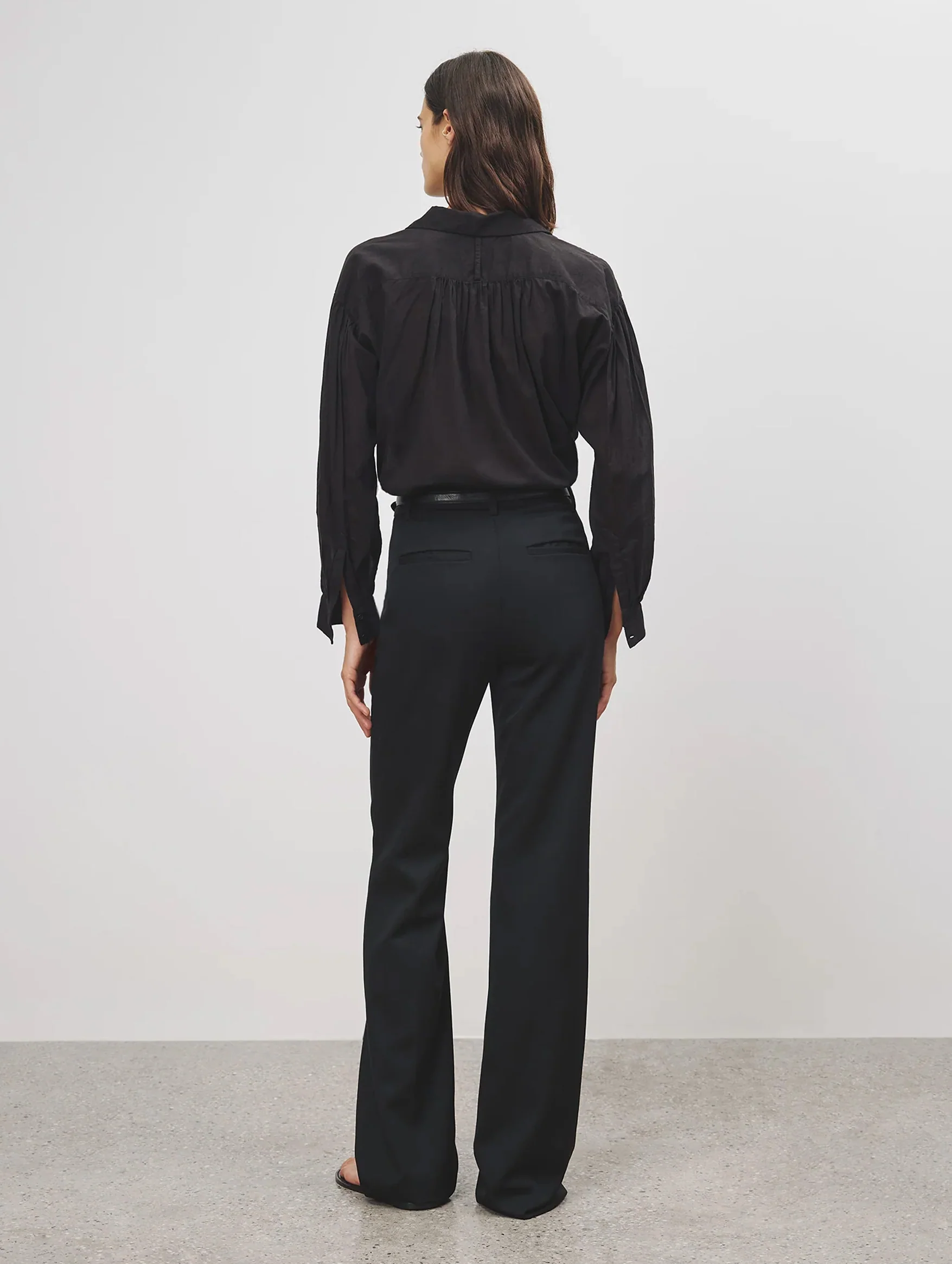 Miles Cotton Blouse in Black - Image 5