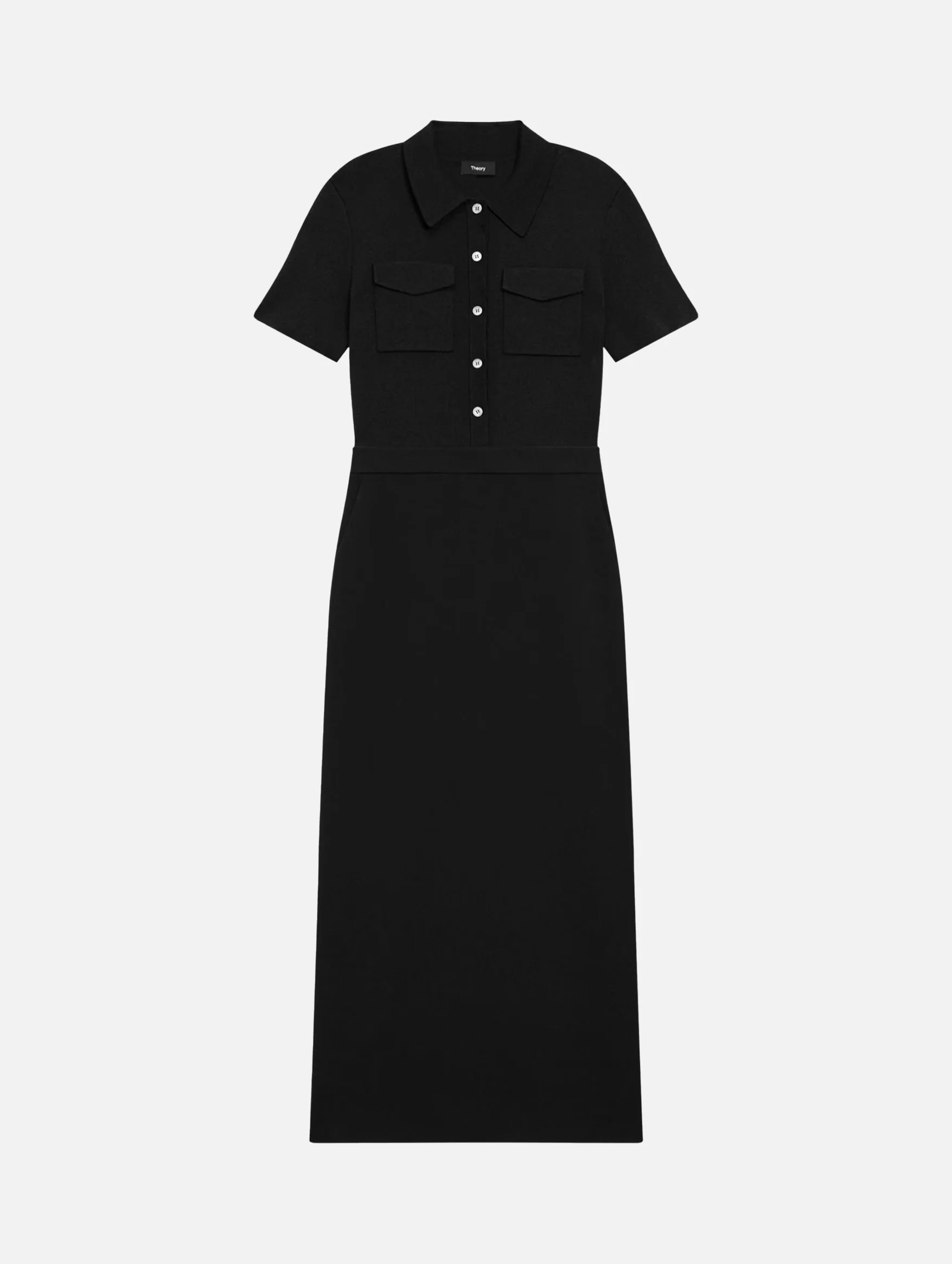 Military Midi Dress in Black