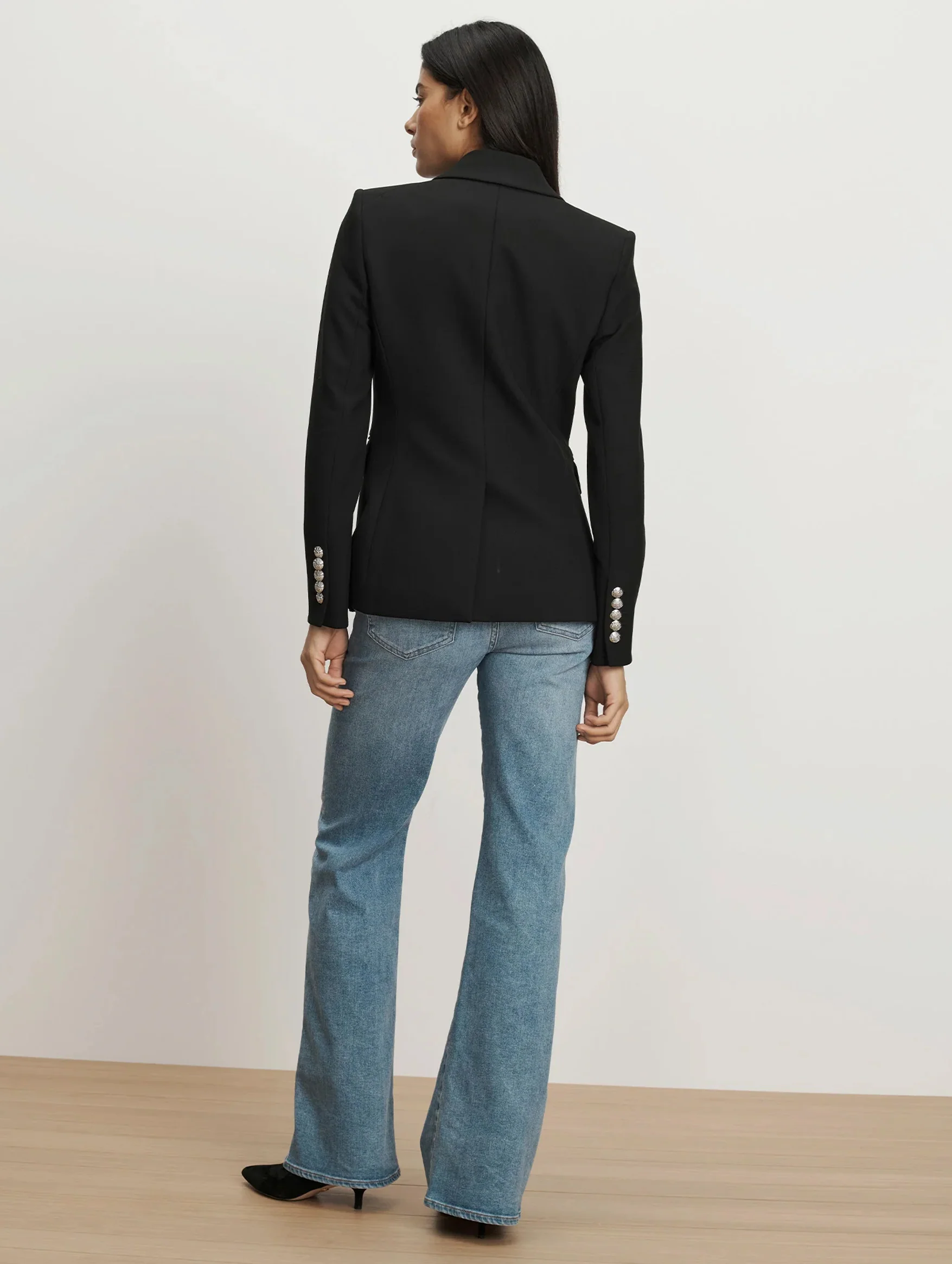 Miller Dickey Blazer in Black with Silver Buttons - Image 5