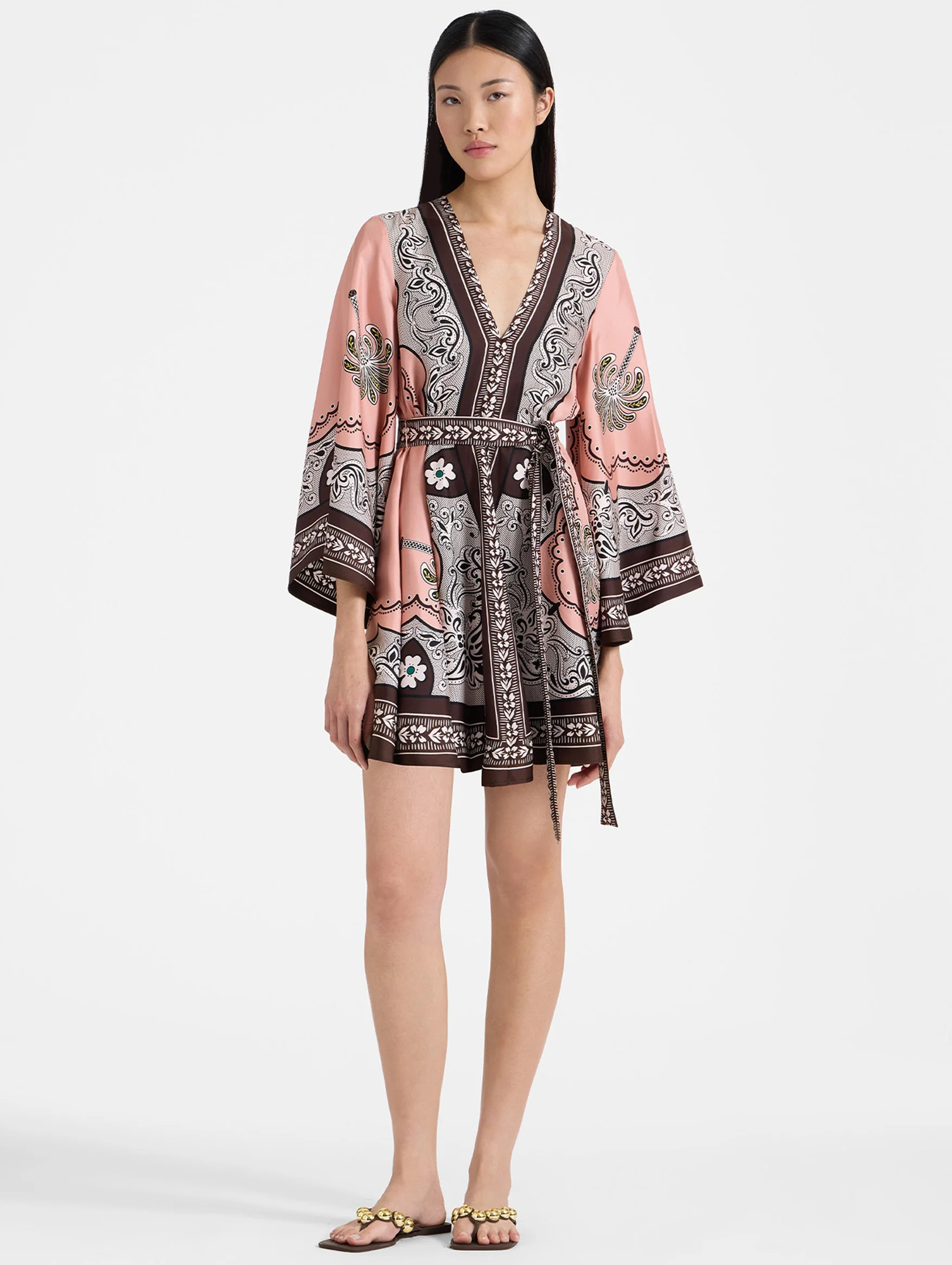Mini Magnifico Silk Dress In Mirage Placée Pink - Image 2