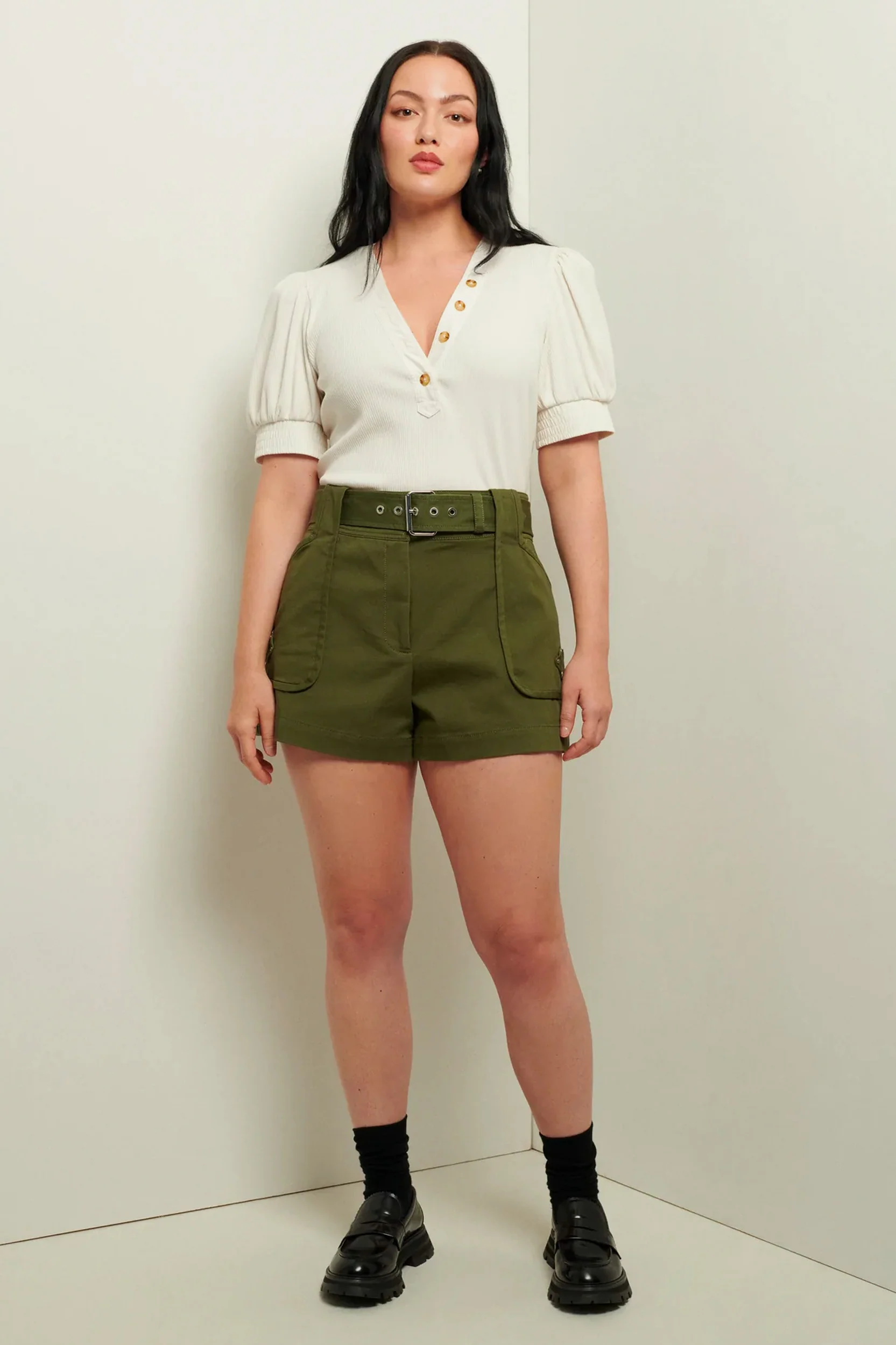 Montery Belted Short in Fatigue - Image 6