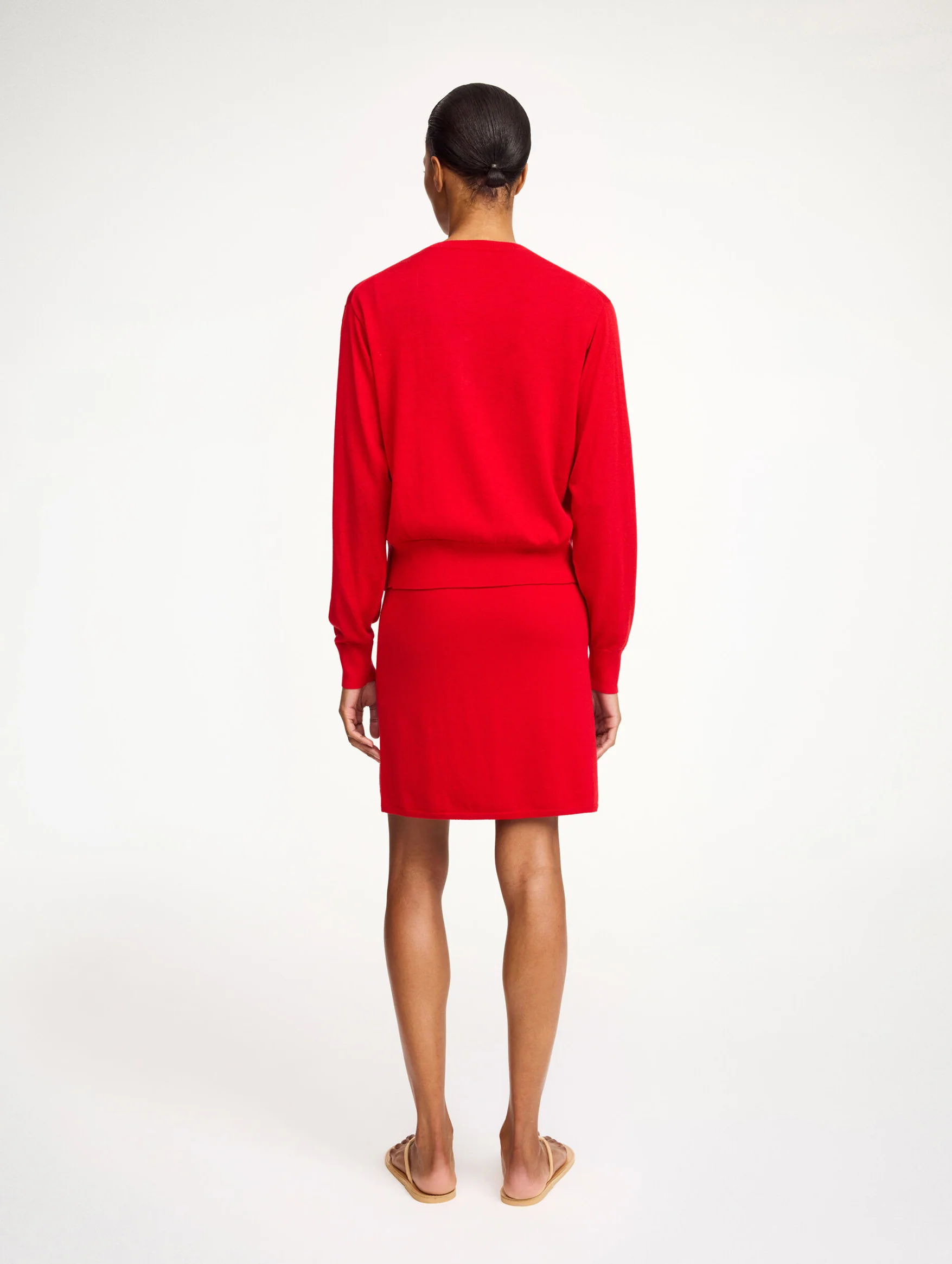 Montie Cardigan in Pompeian Red - Image 3