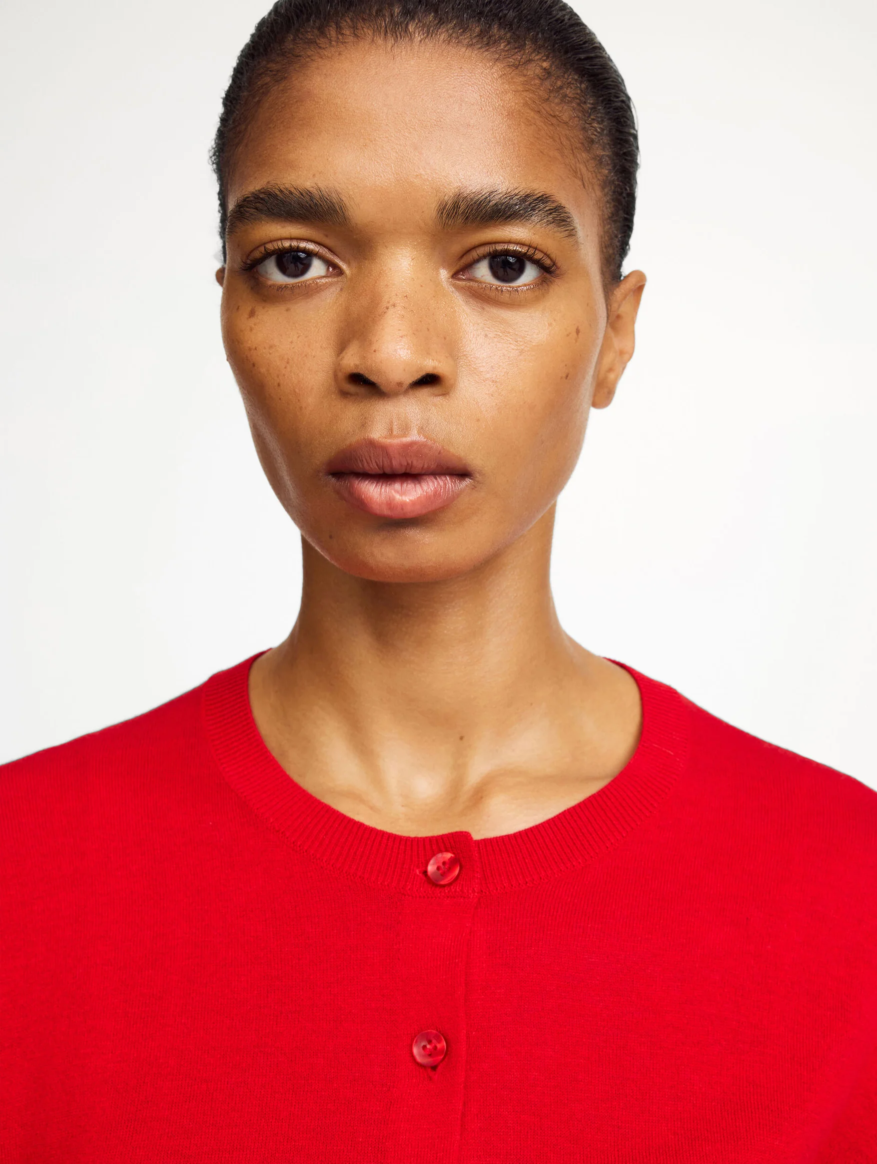 Montie Cardigan in Pompeian Red - Image 4