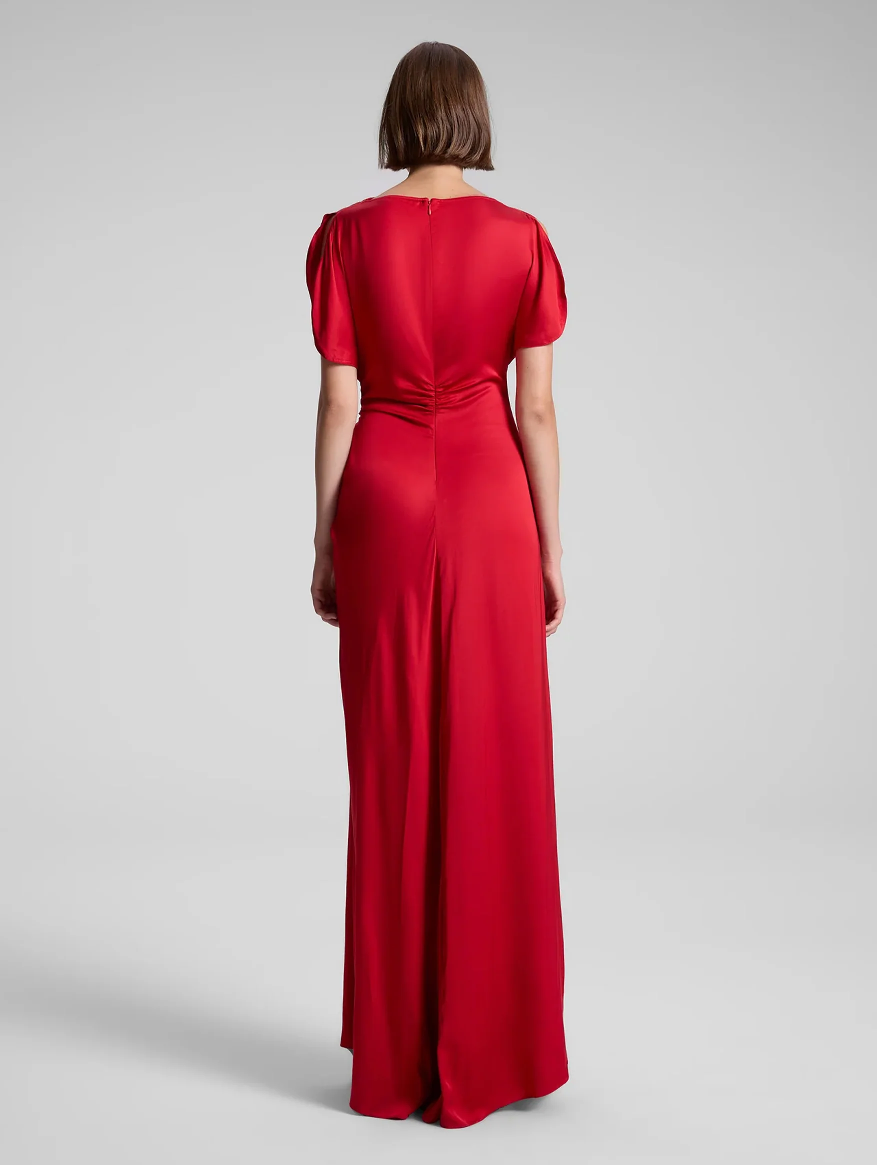 Nadia Satin Gown in Really Red - Image 6