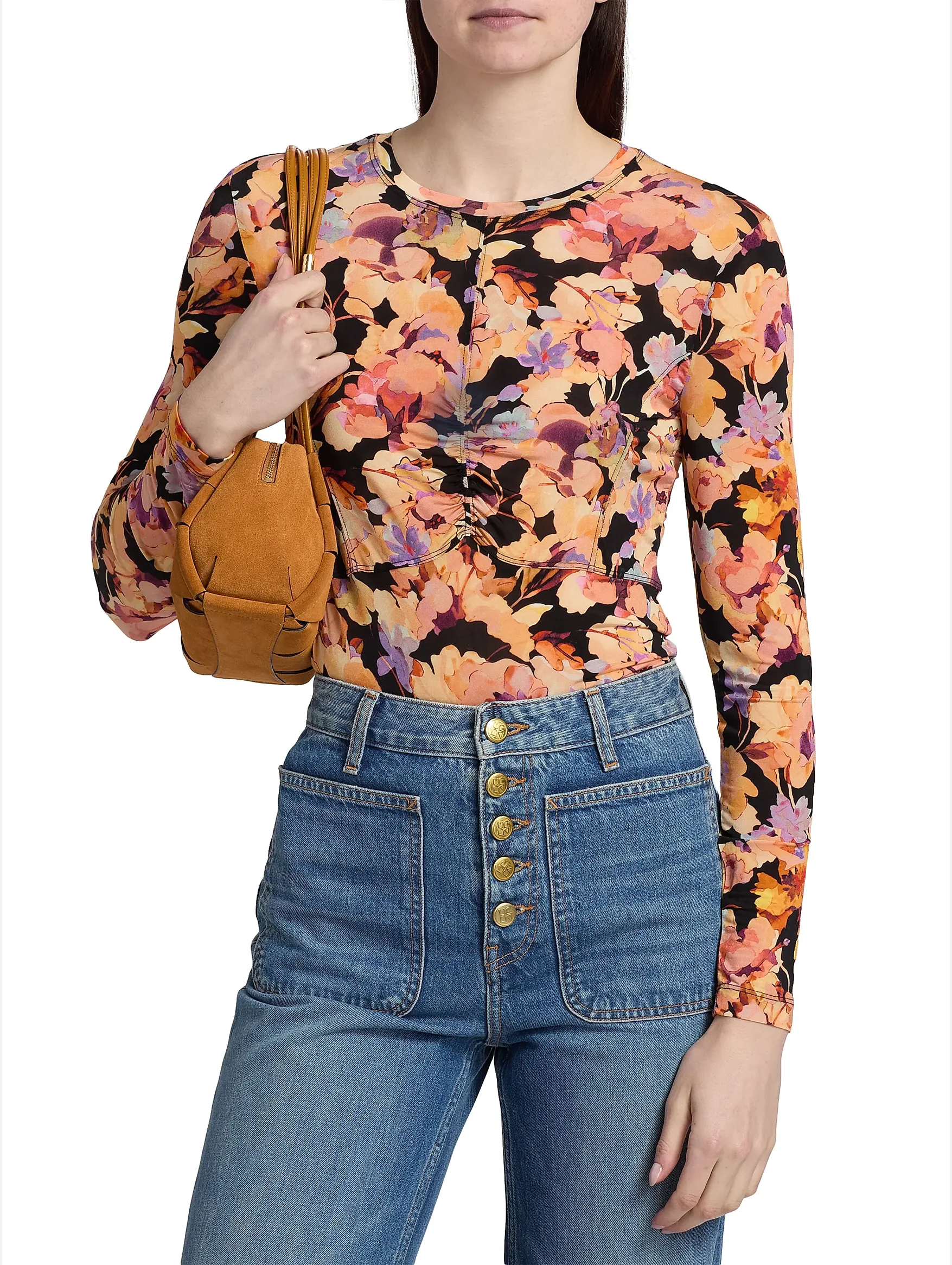 Neri Jersey Top in Night Bloom - Image 2