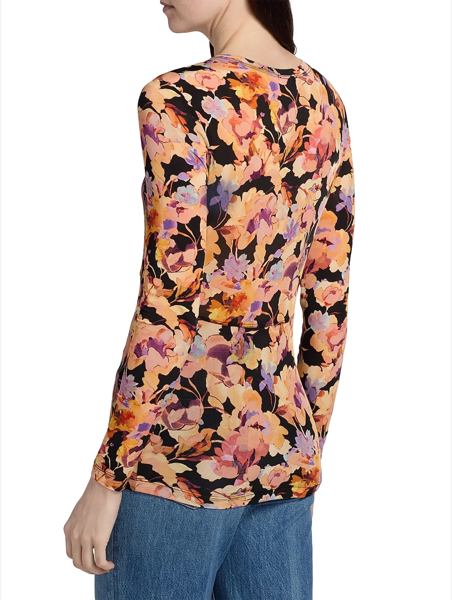 Neri Jersey Top in Night Bloom - Image 3