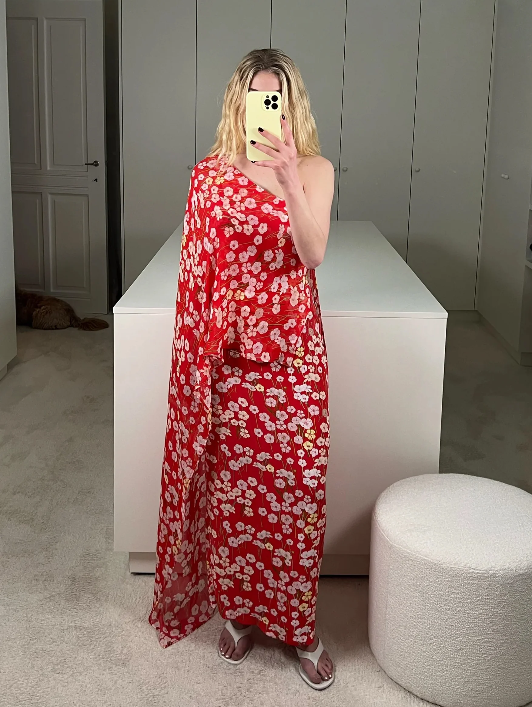 Nick Dress in Red Buttercups - Image 3