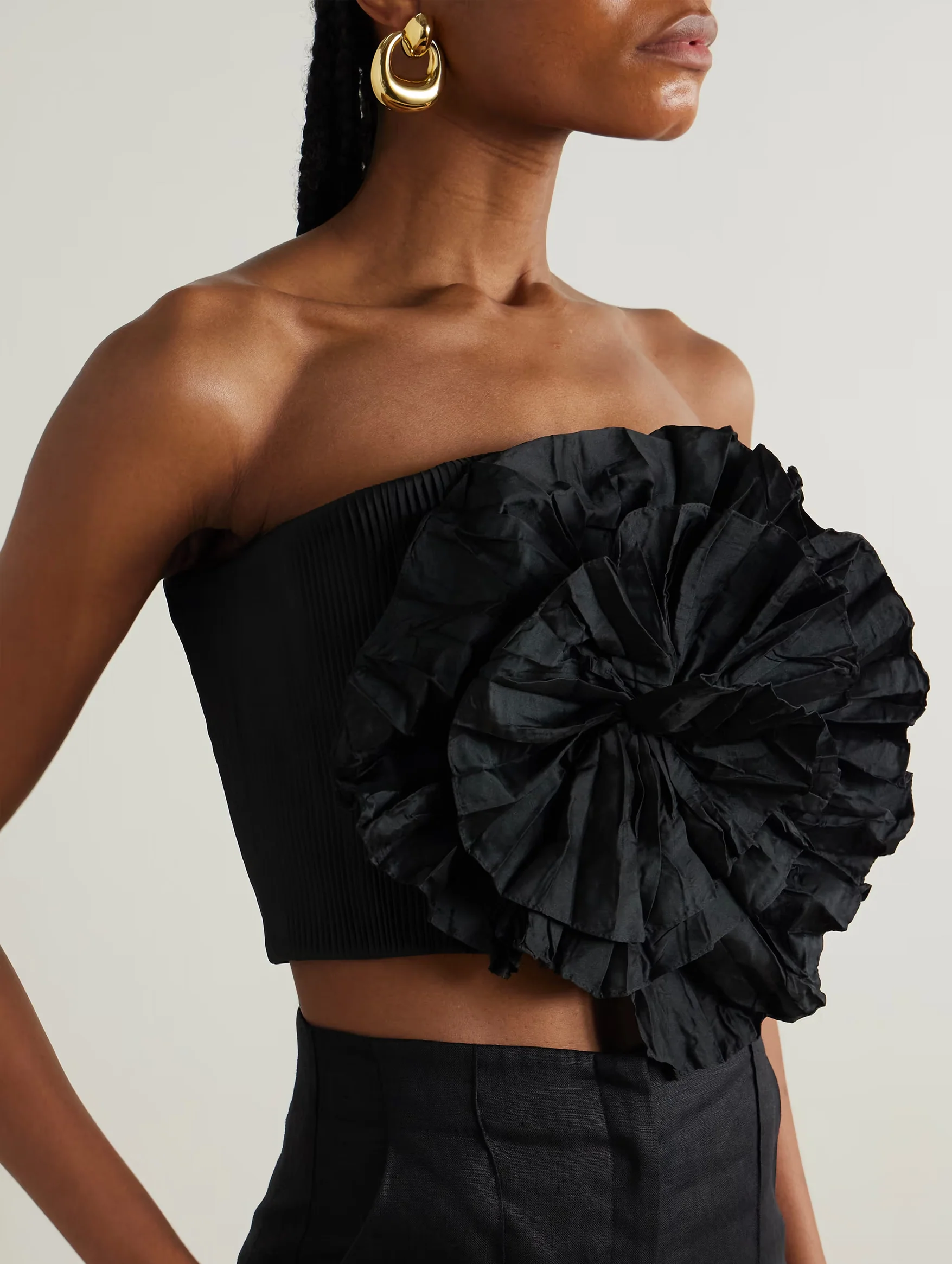 No Me Olvides Top in Black - Image 4