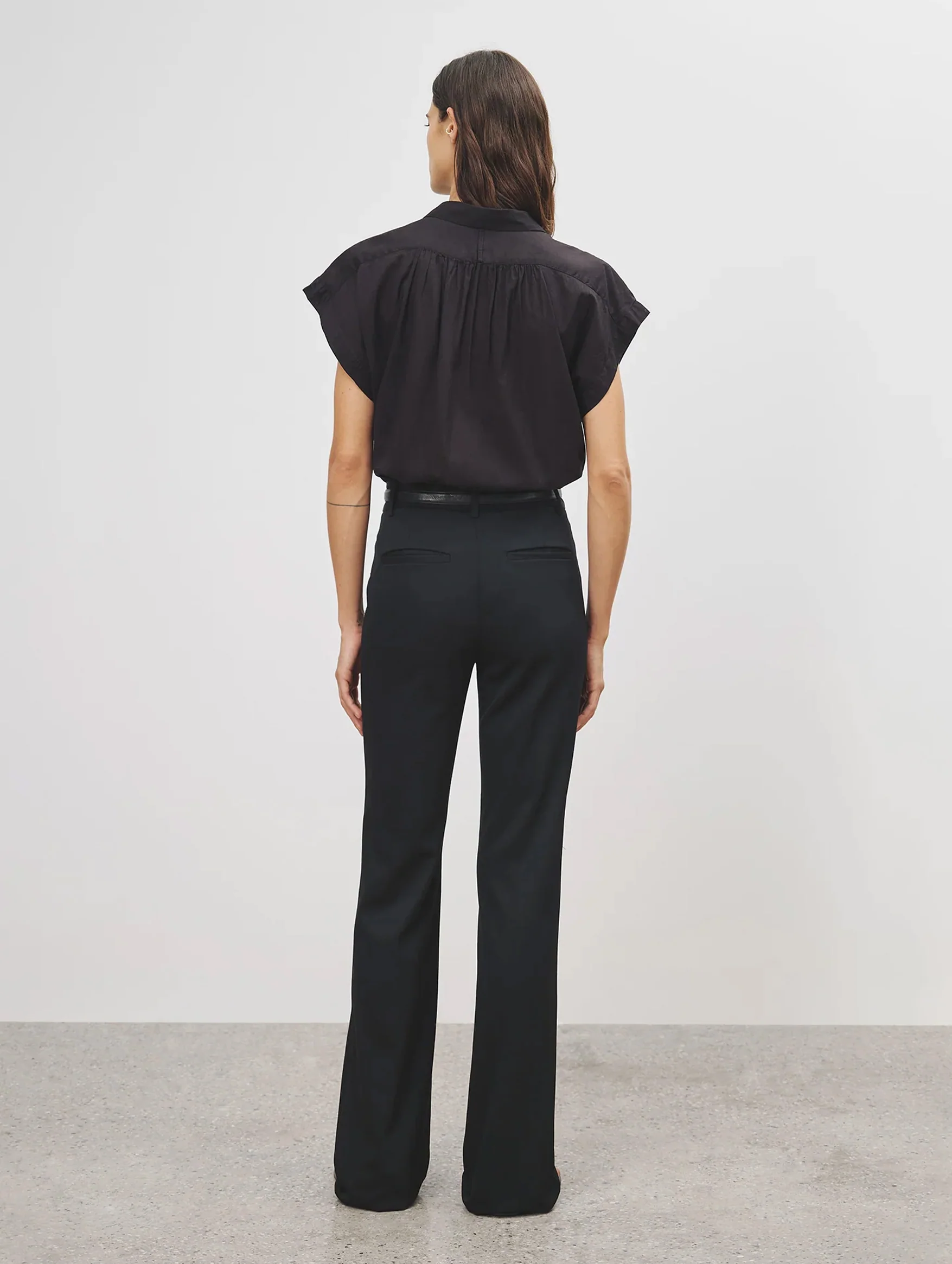 Normandy Cotton Blouse in Black - Image 5