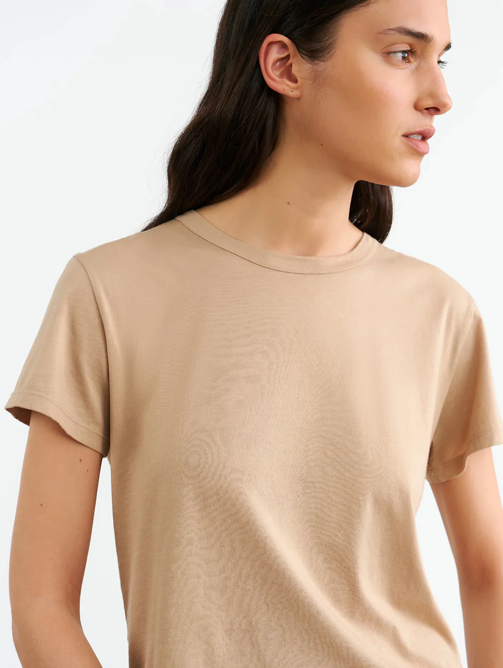 Noya Tee in Pale Khaki - Image 3