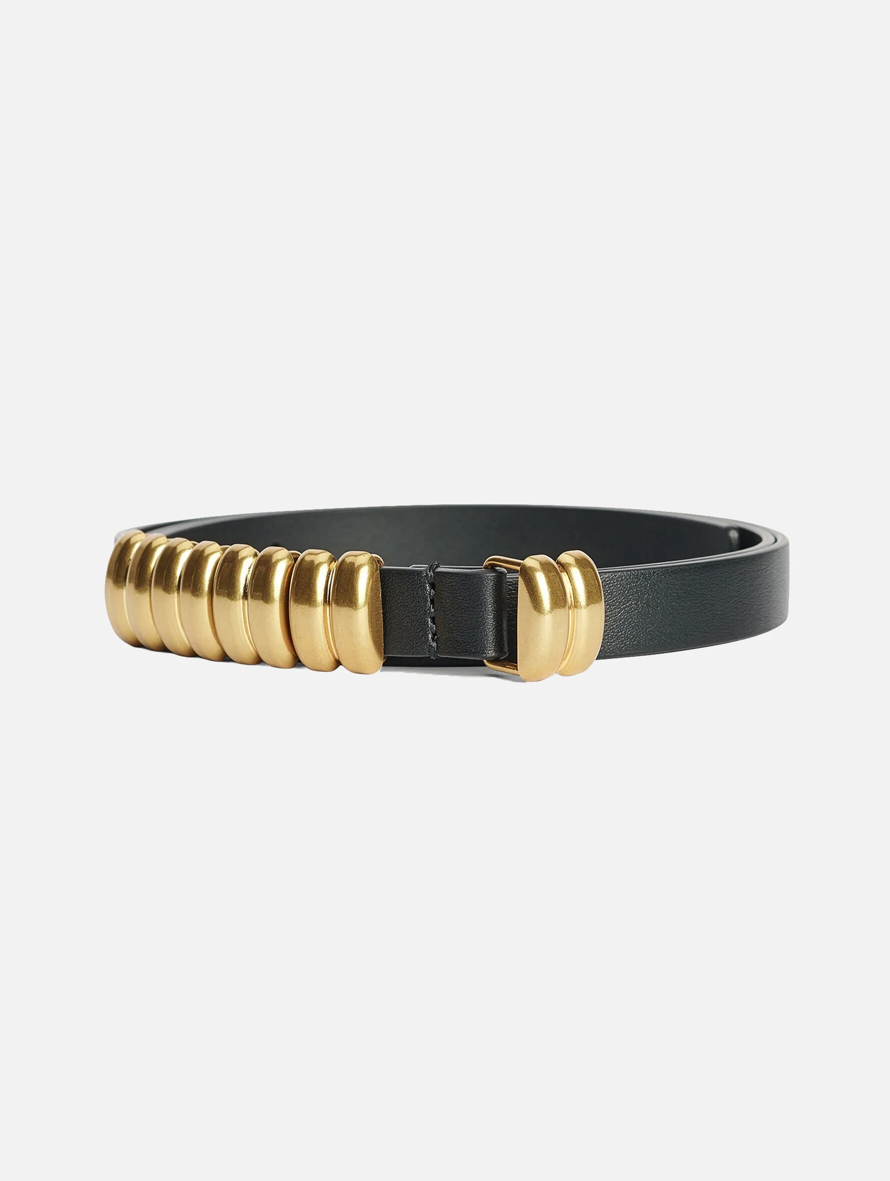 Ounlo Leather Belt in Black