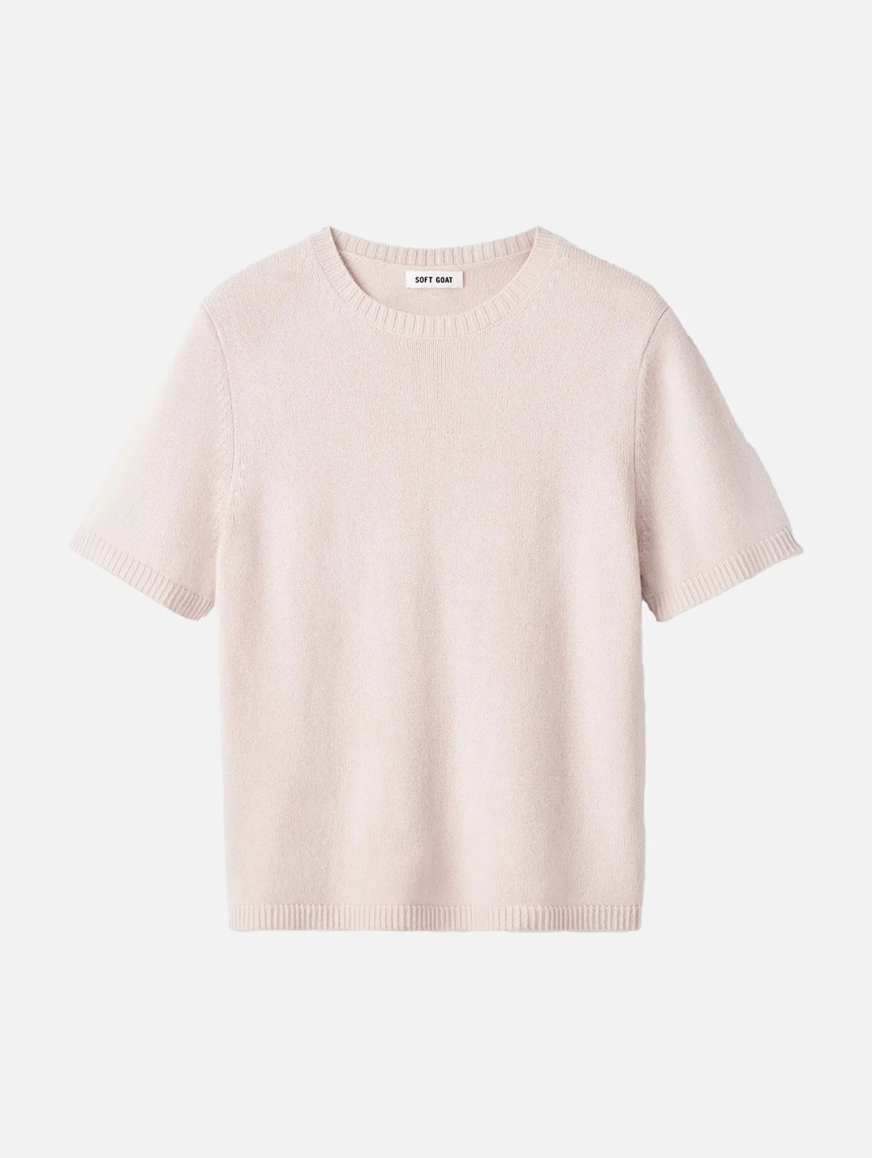 Oversized Cashmere T-Shirt in Powder
