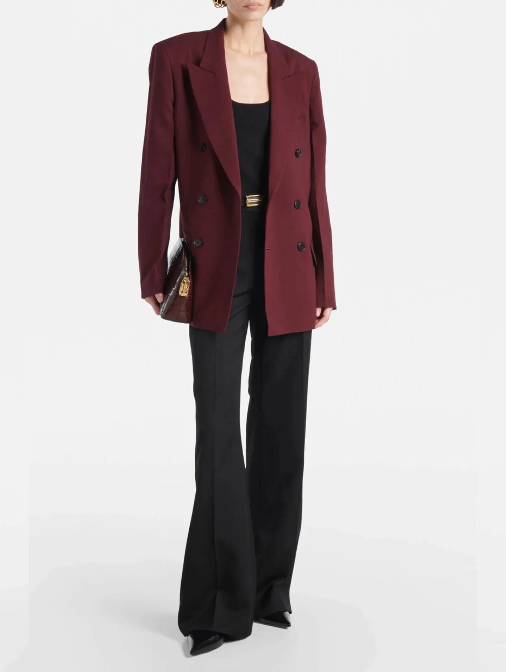 Oversized Mens Jacket in Port - Image 2