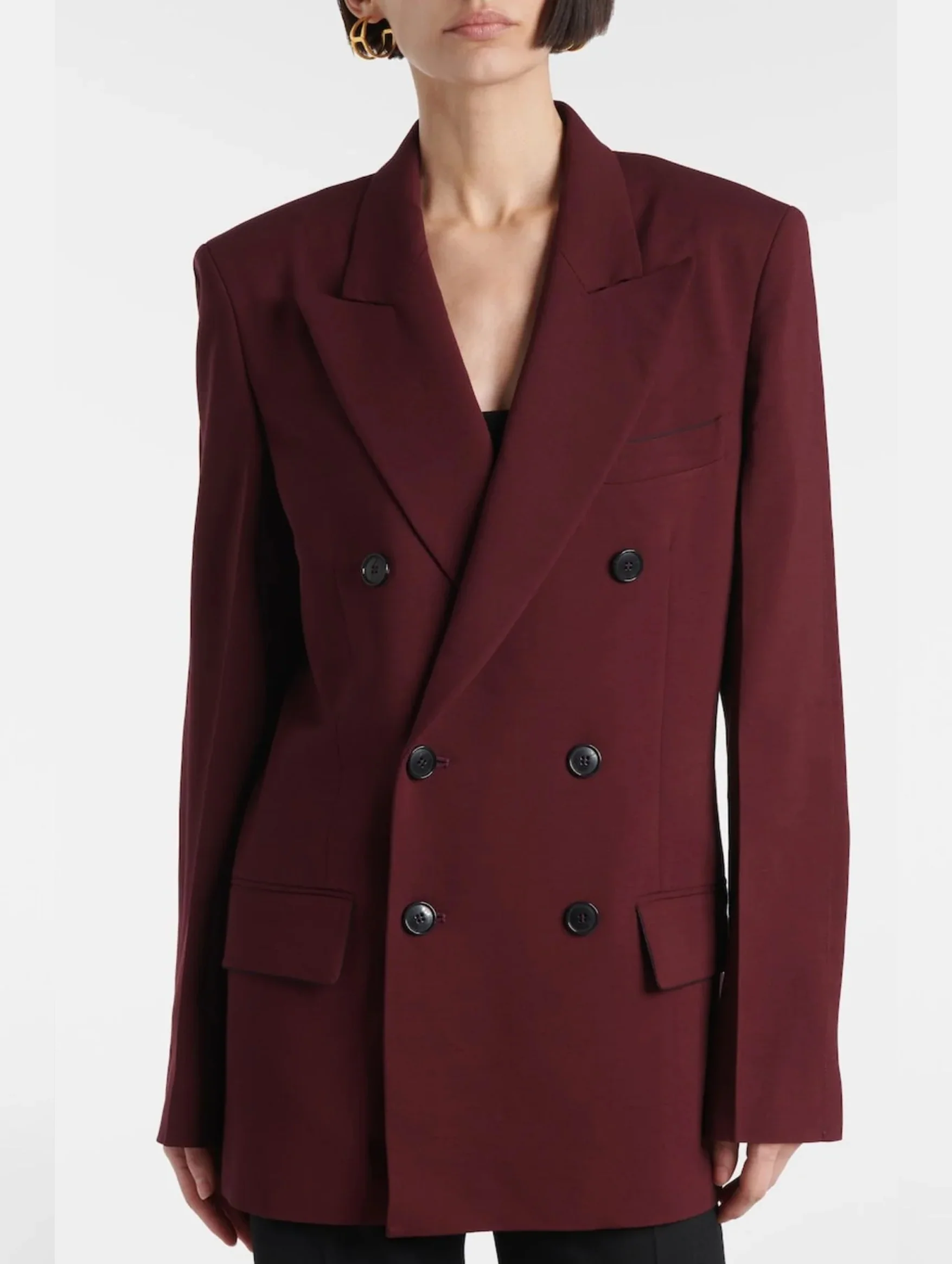 Oversized Mens Jacket in Port - Image 3