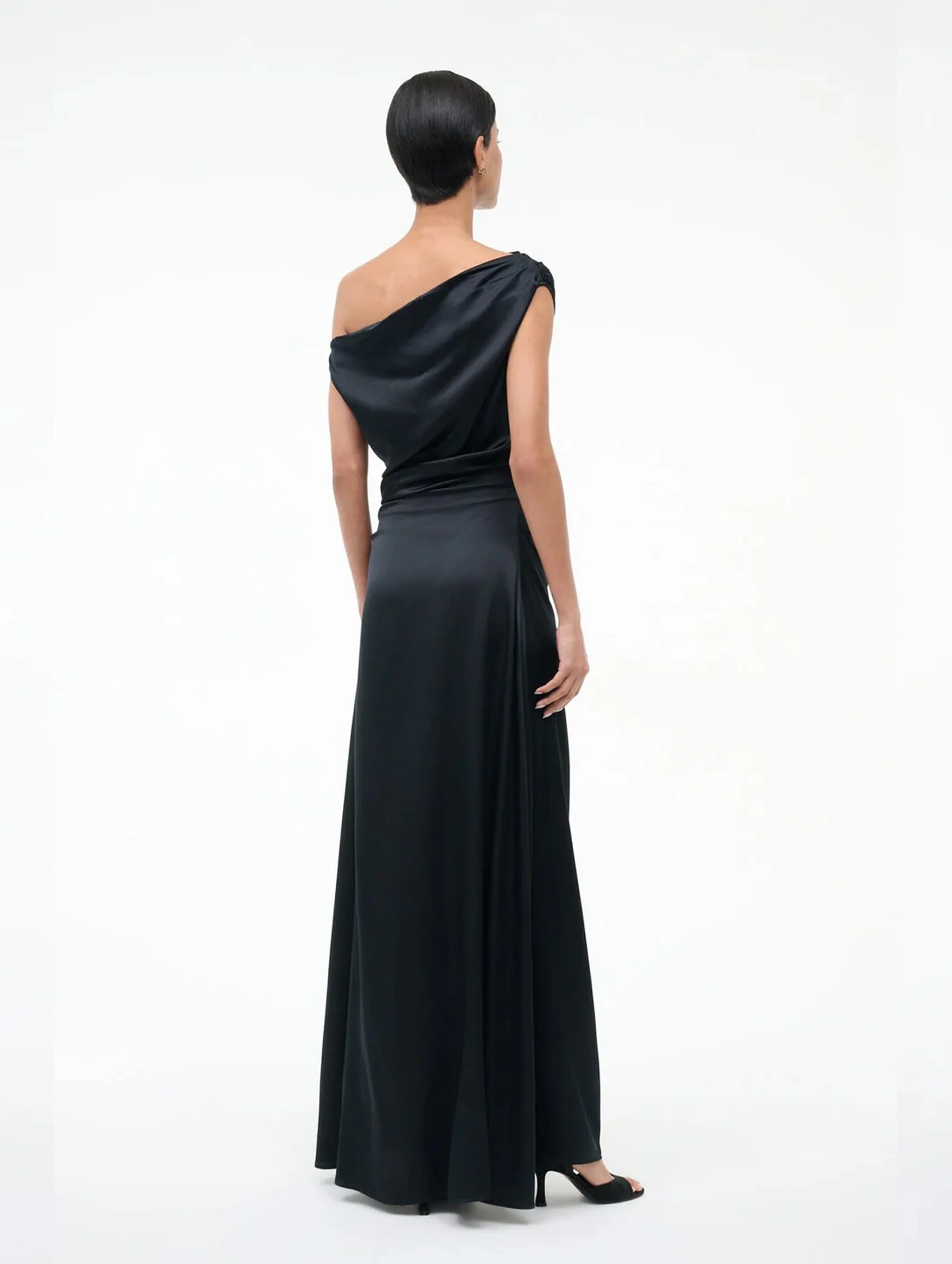 Phare Silk Maxi Dress in Black - Image 4