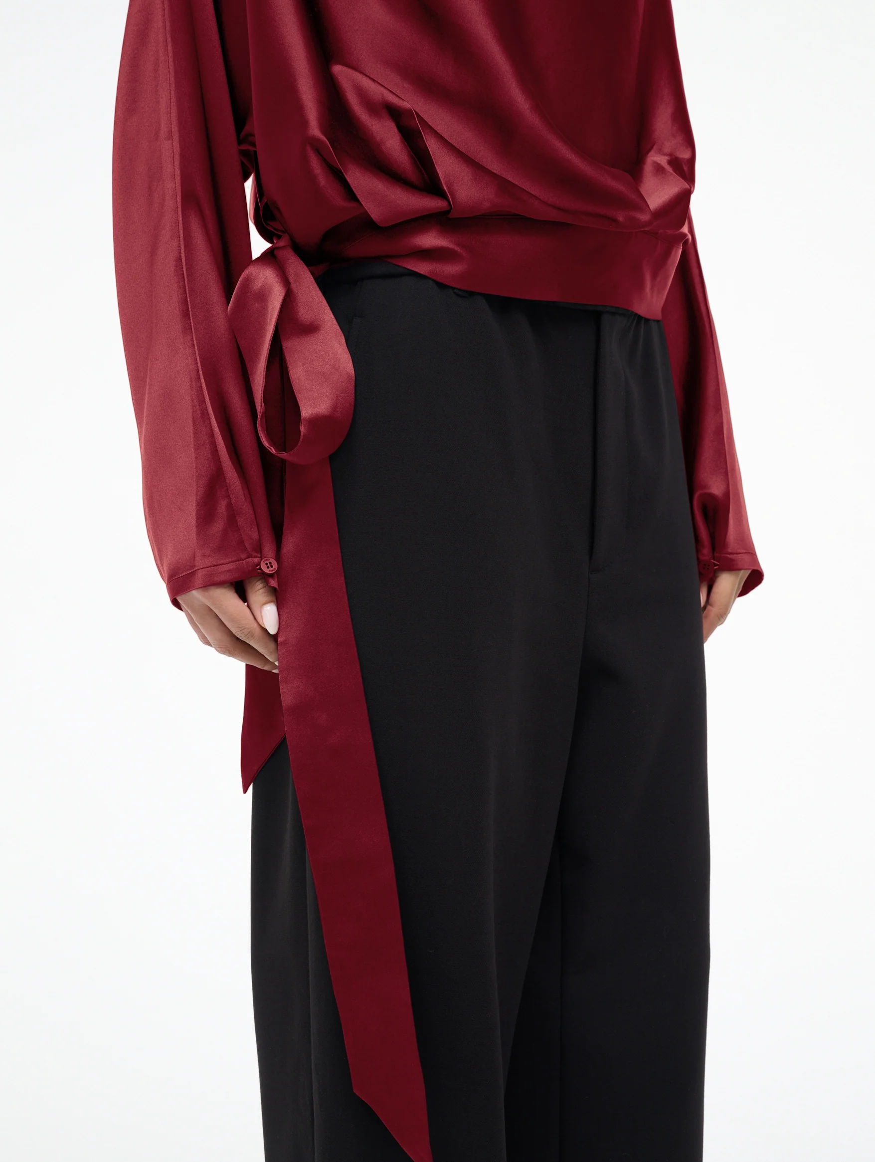 Phoebe Silk Top in Sangria - Image 4